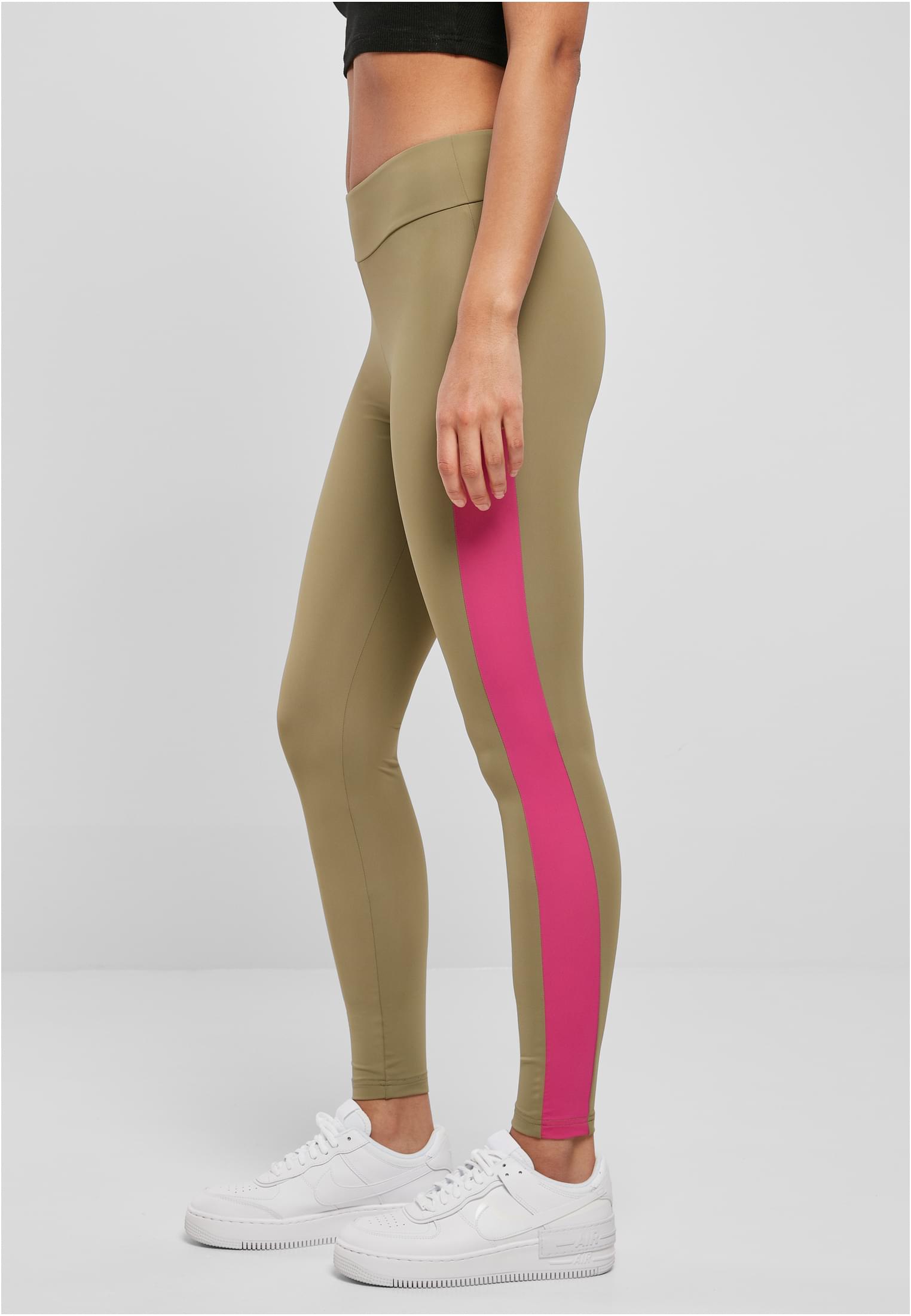 UC Ladies Leggings Color Block khaki/brightviolet
