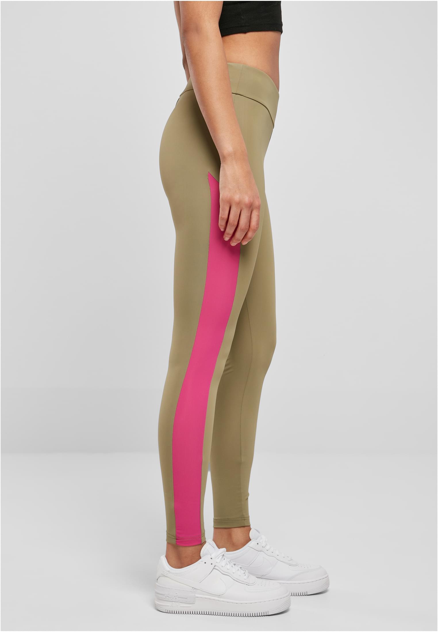 UC Ladies Leggings Color Block khaki/brightviolet