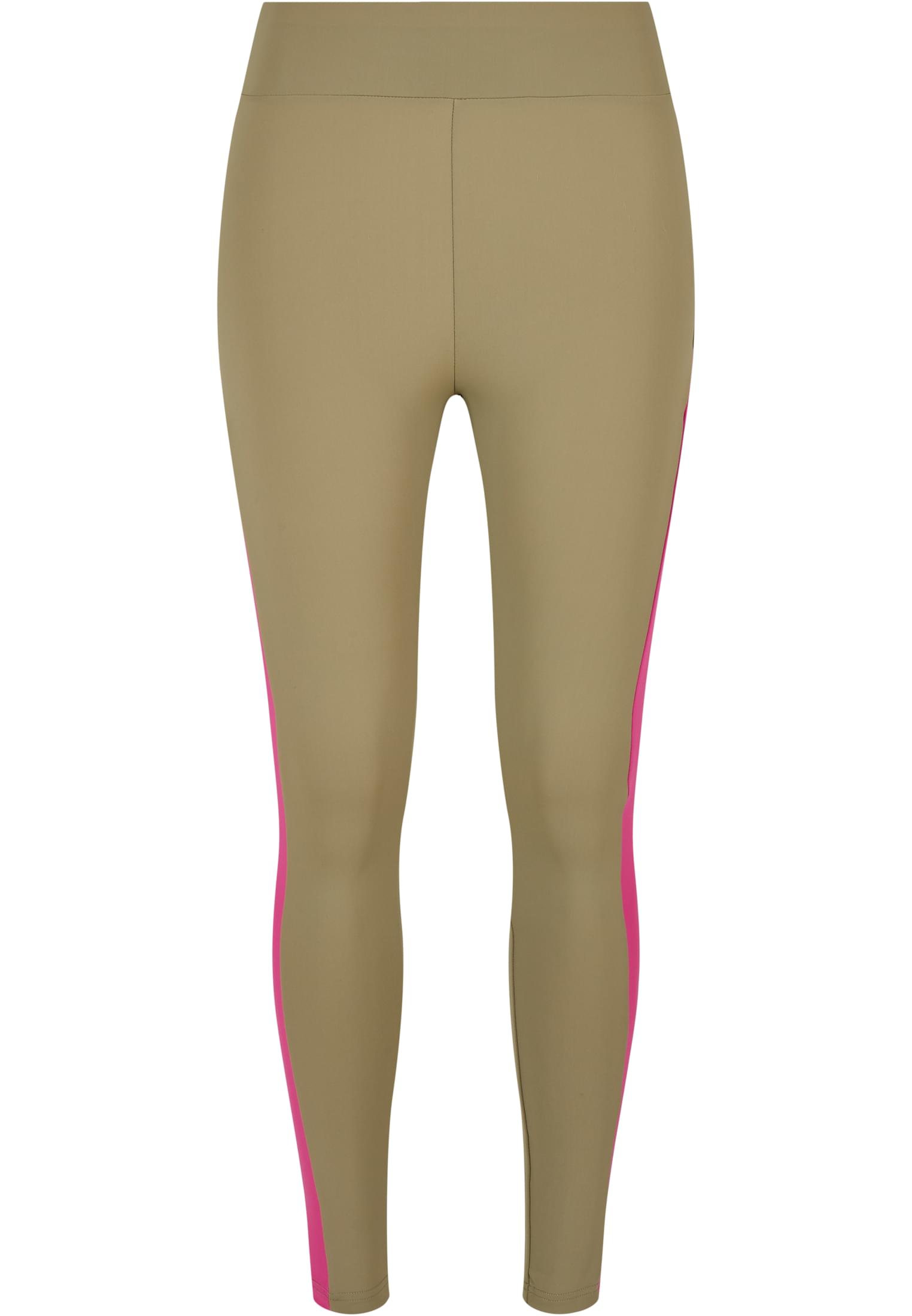 UC Ladies Leggings Color Block khaki/brightviolet