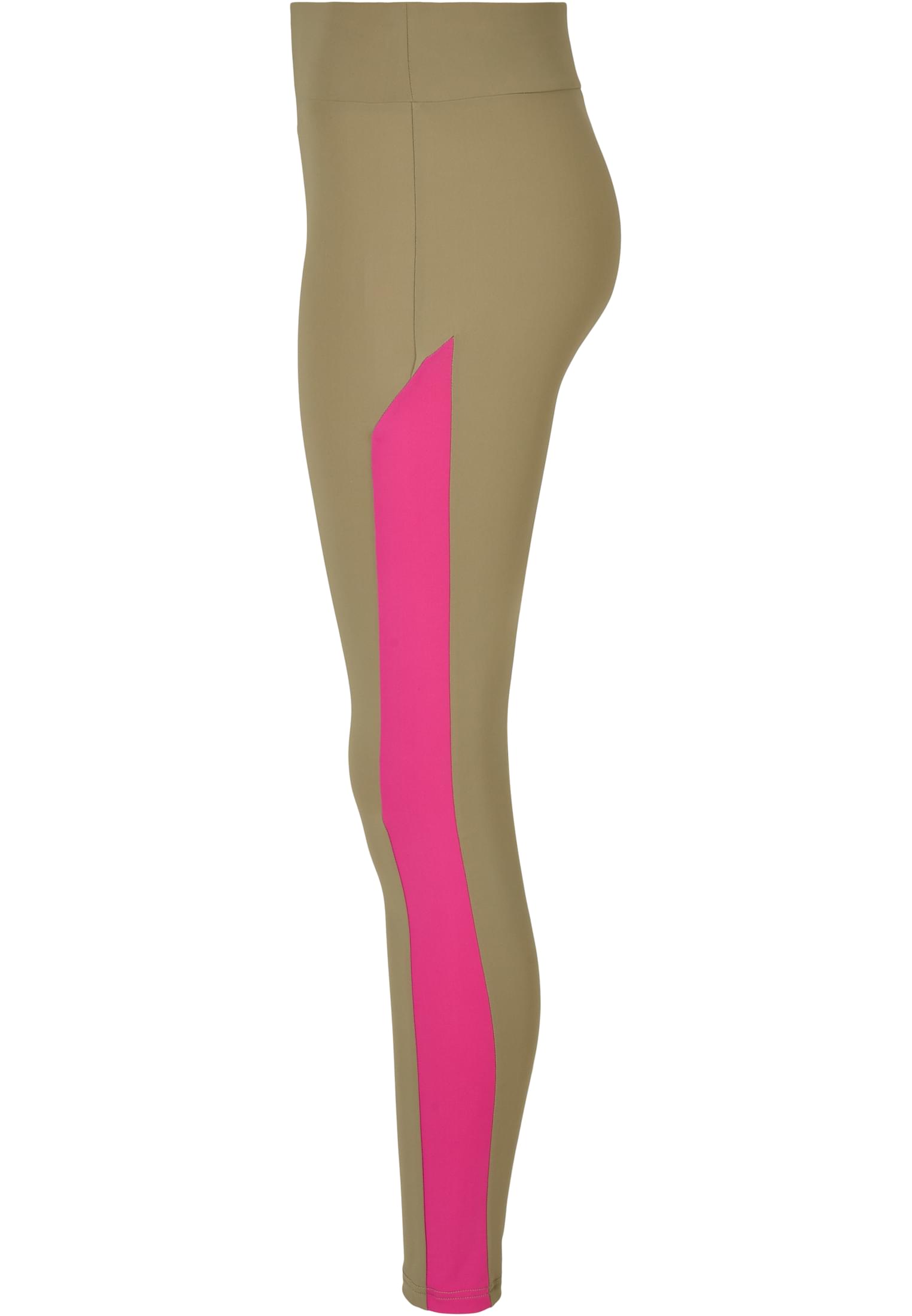 UC Ladies Leggings Color Block khaki/brightviolet