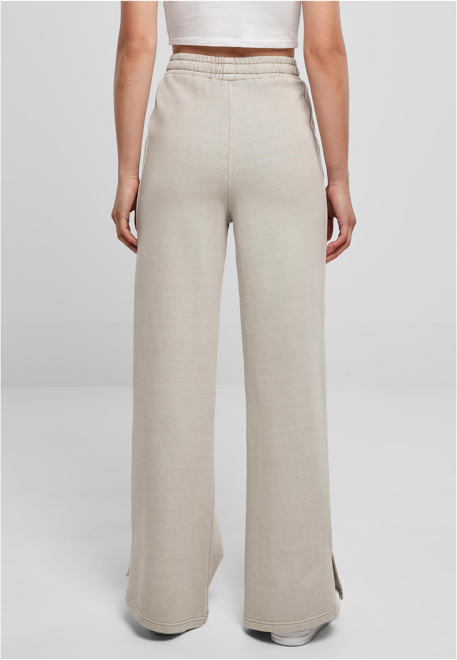 Urban Classics Pantaloni Heavy Terry Garment Dye Slit warmgrey