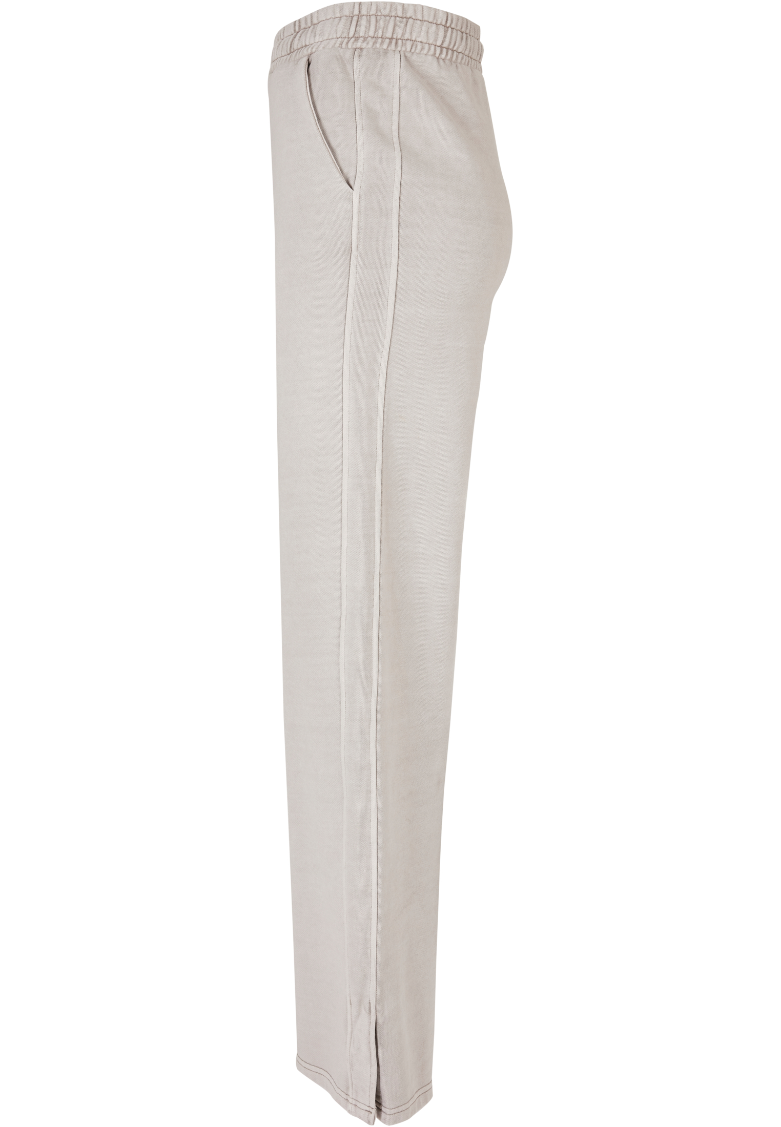 Urban Classics Pantaloni Heavy Terry Garment Dye Slit warmgrey