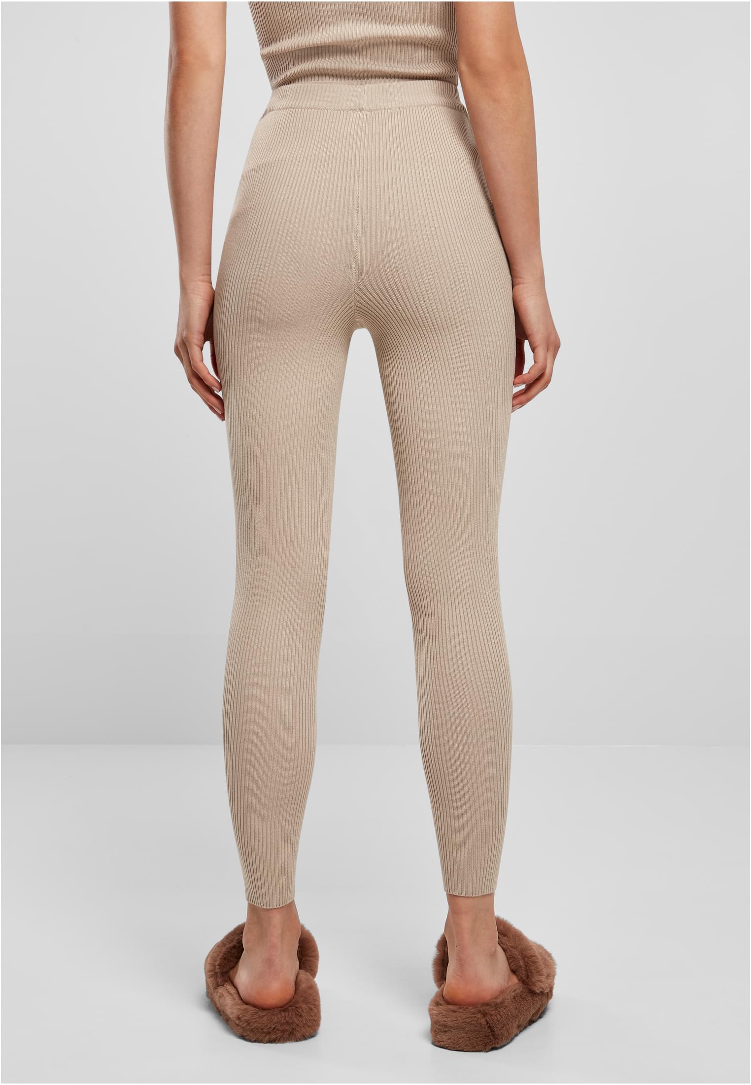 UC Ladies Leggings Rib Knit lighttaupe