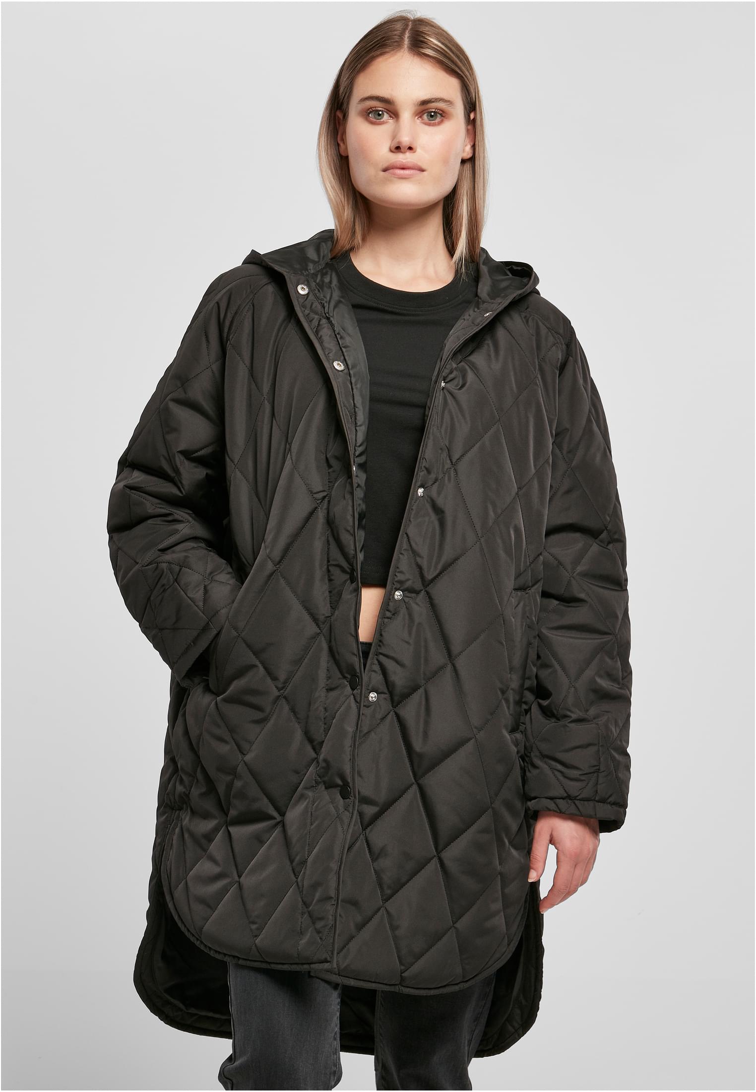 Urban Classics Cappotto Oversized Diamond Quilted Hooded