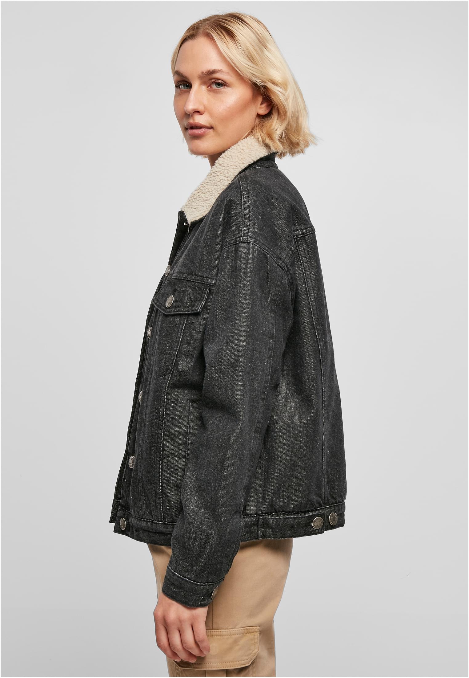 Urban Classics Giacca Oversized Sherpa washed