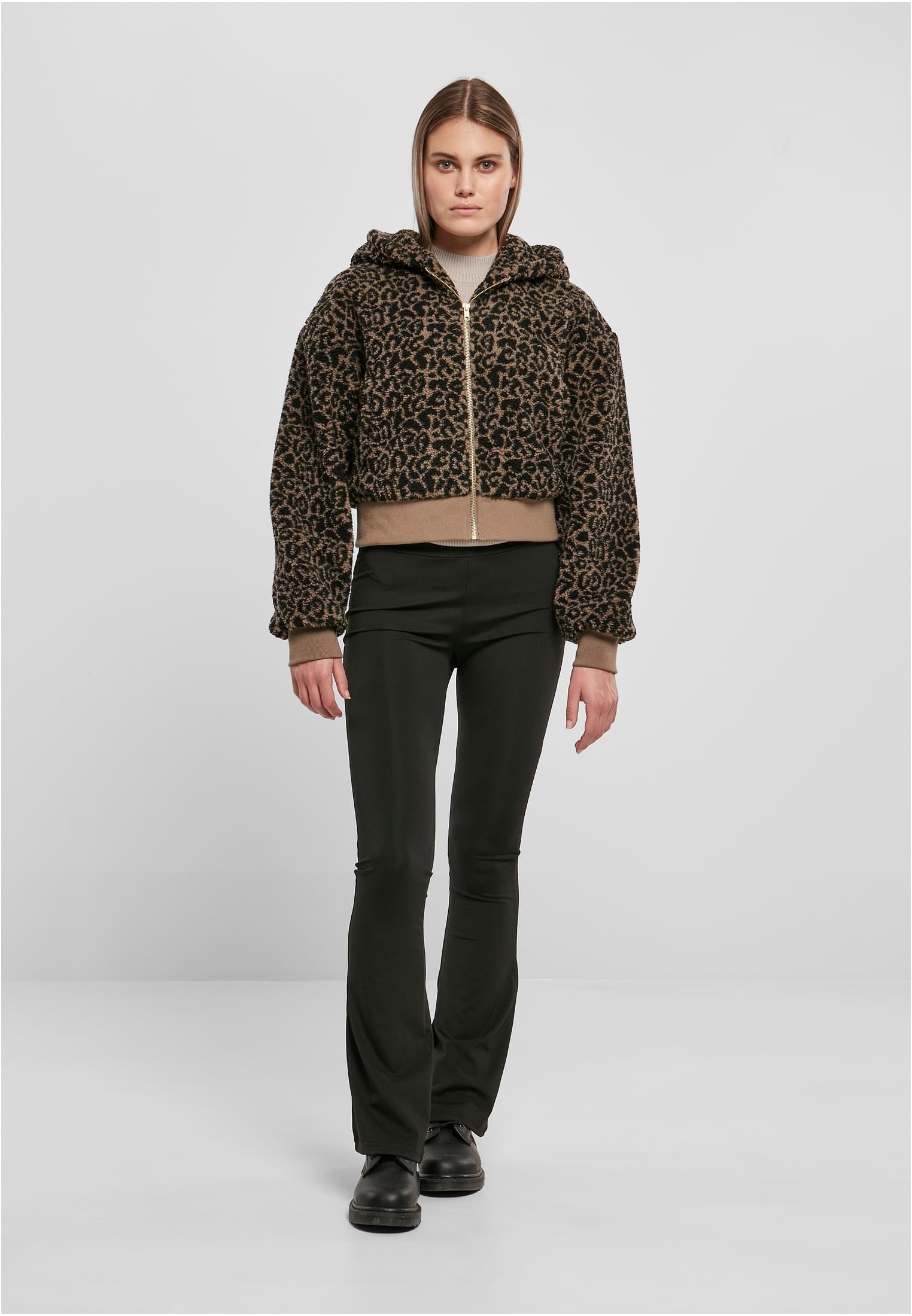 Urban Classics Giacca Short Oversized AOP Sherpa darktaupeleo
