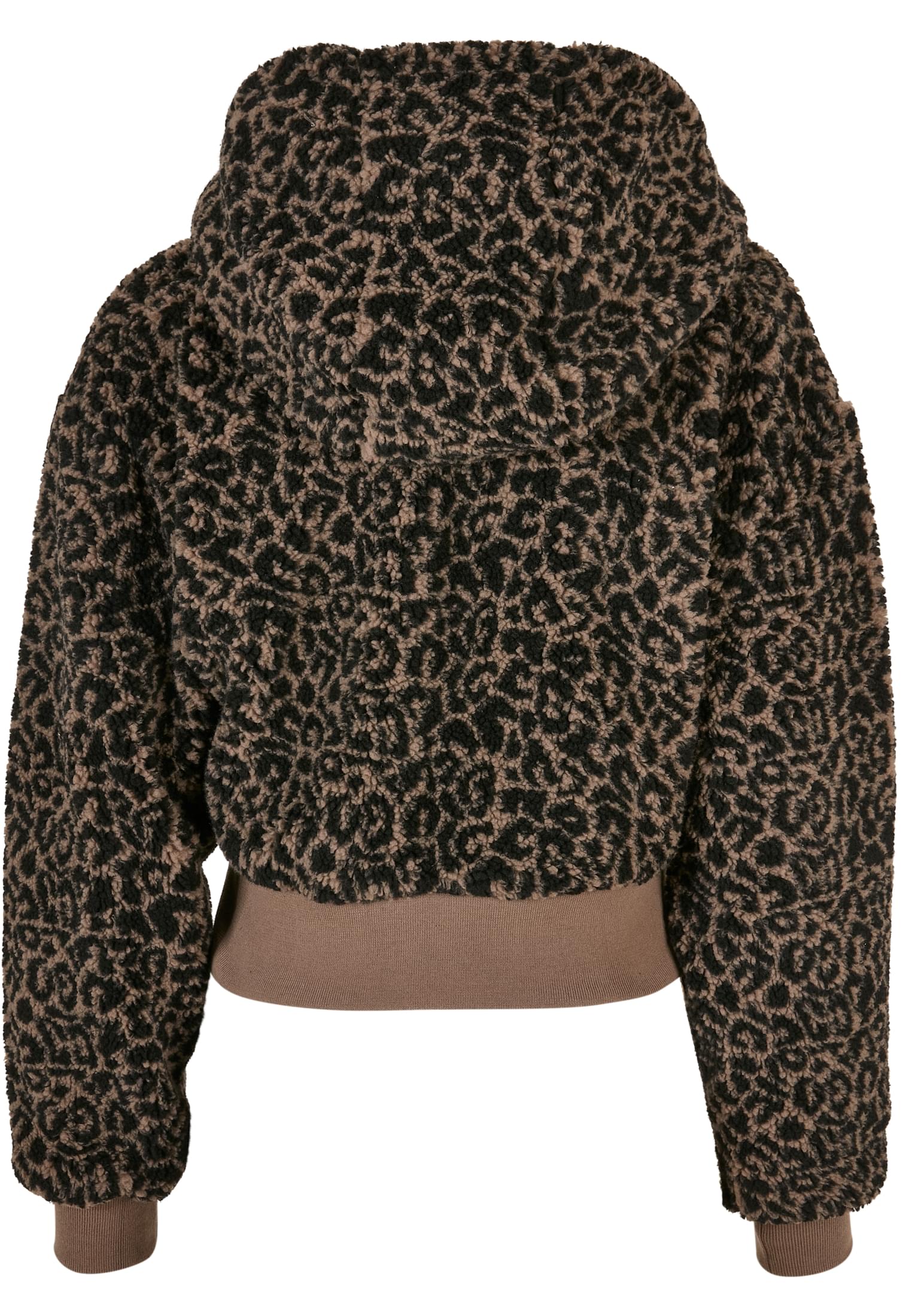 Urban Classics Giacca Short Oversized AOP Sherpa darktaupeleo