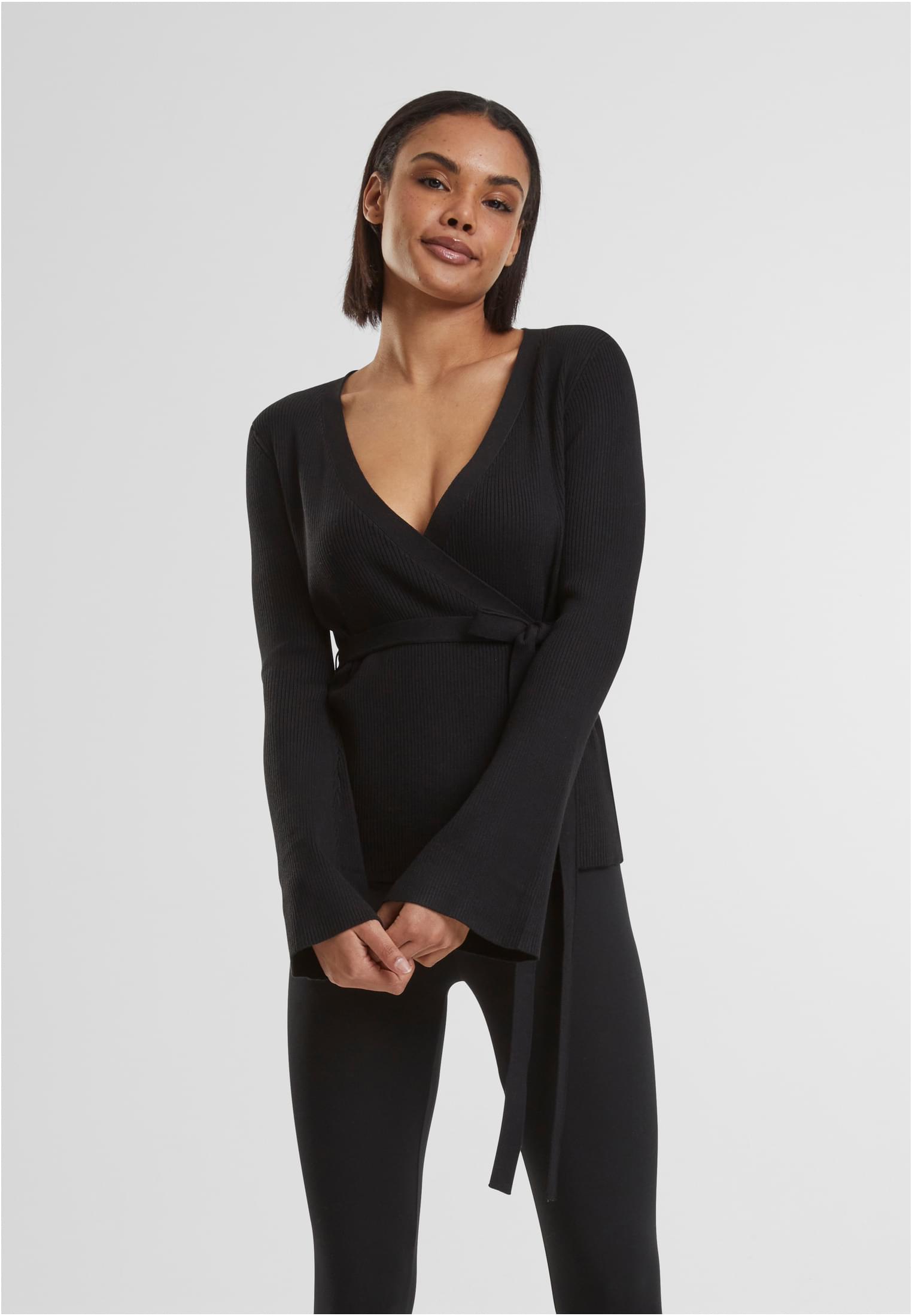 UC Ladies Cardigan Rib Knit Wrapped