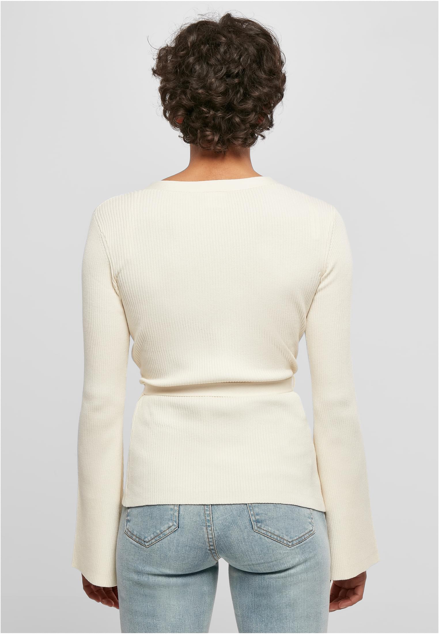 UC Ladies Cardigan Rib Knit Wrapped whitesand