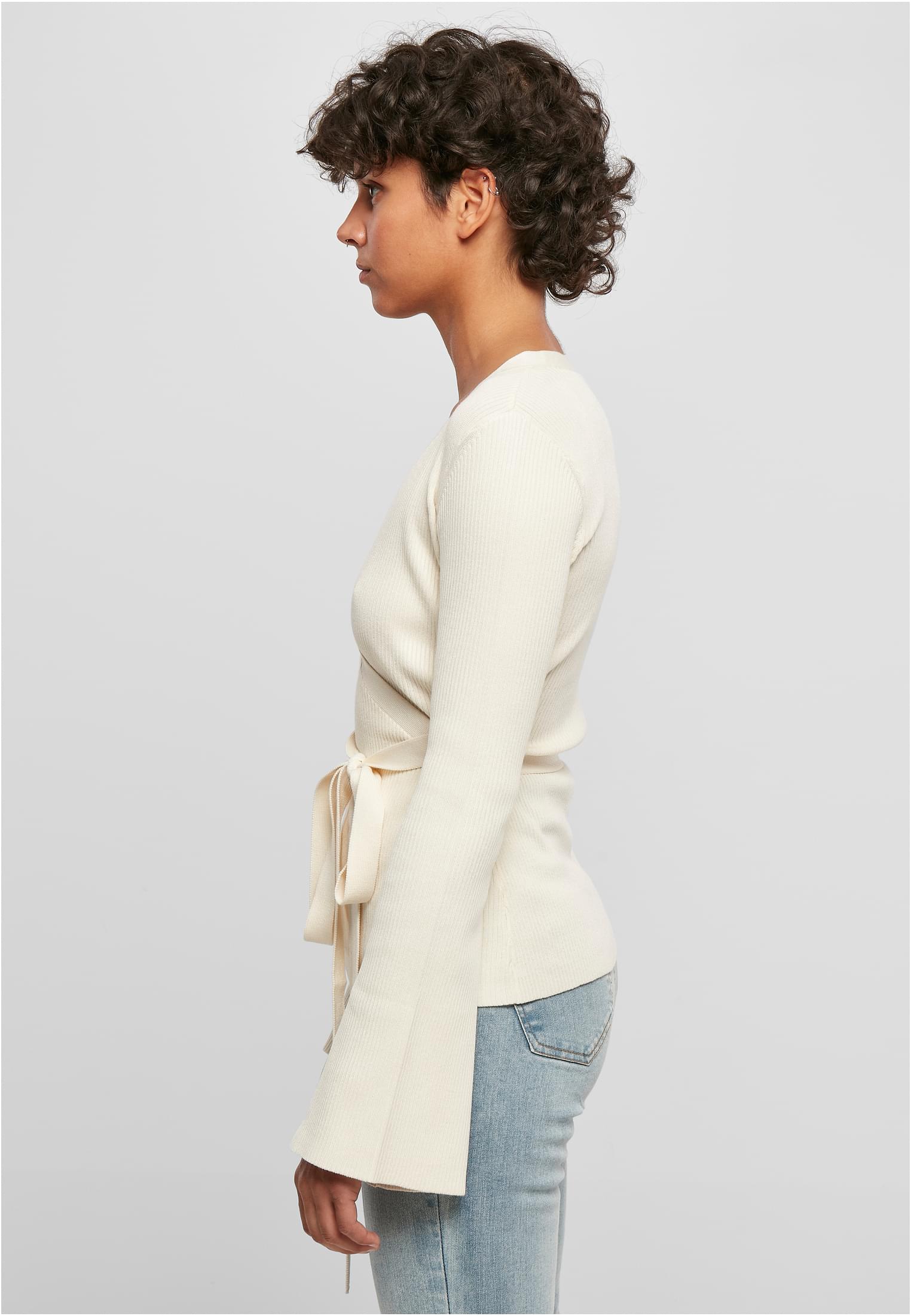 UC Ladies Cardigan Rib Knit Wrapped whitesand