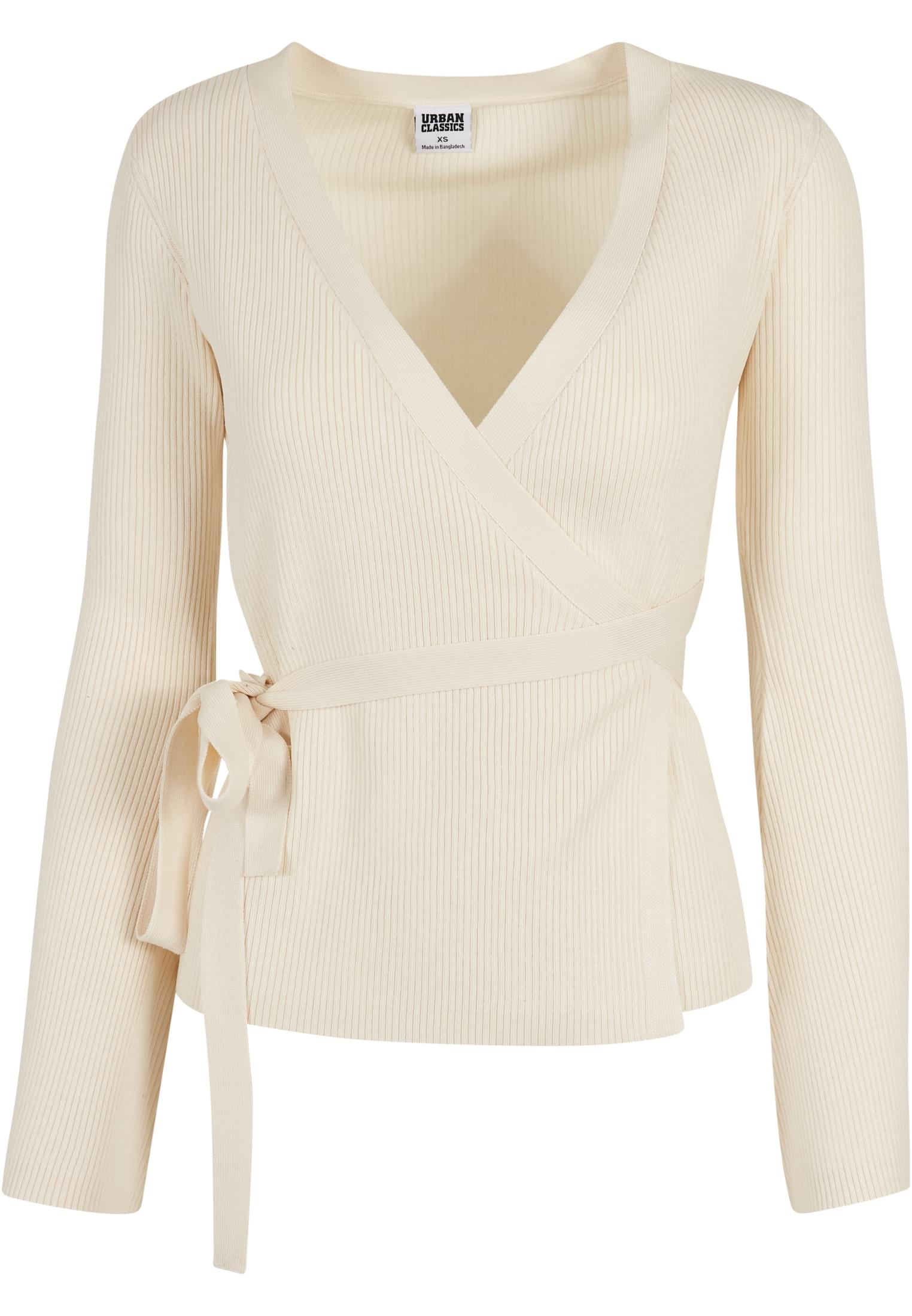 UC Ladies Cardigan Rib Knit Wrapped whitesand