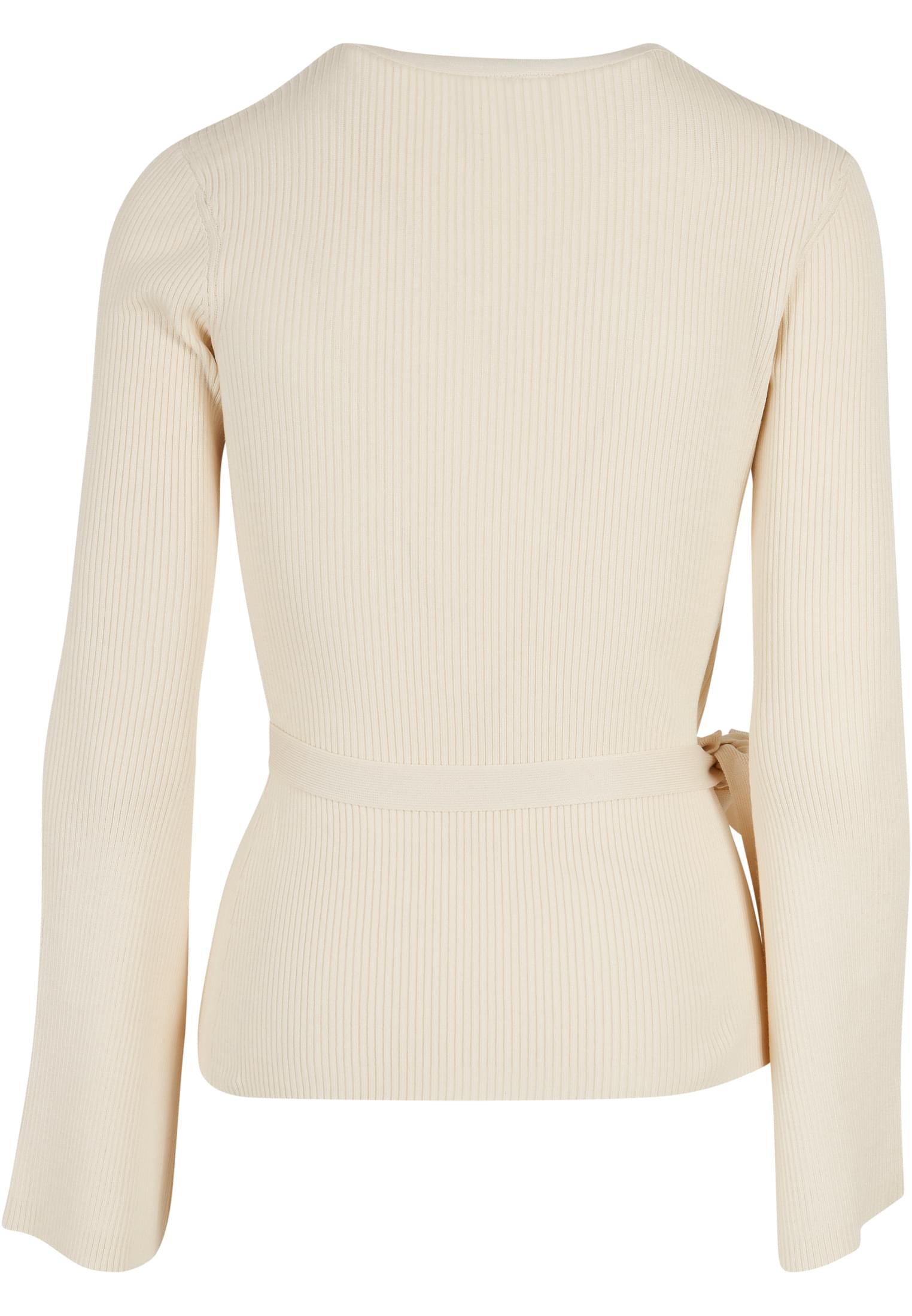 UC Ladies Cardigan Rib Knit Wrapped whitesand