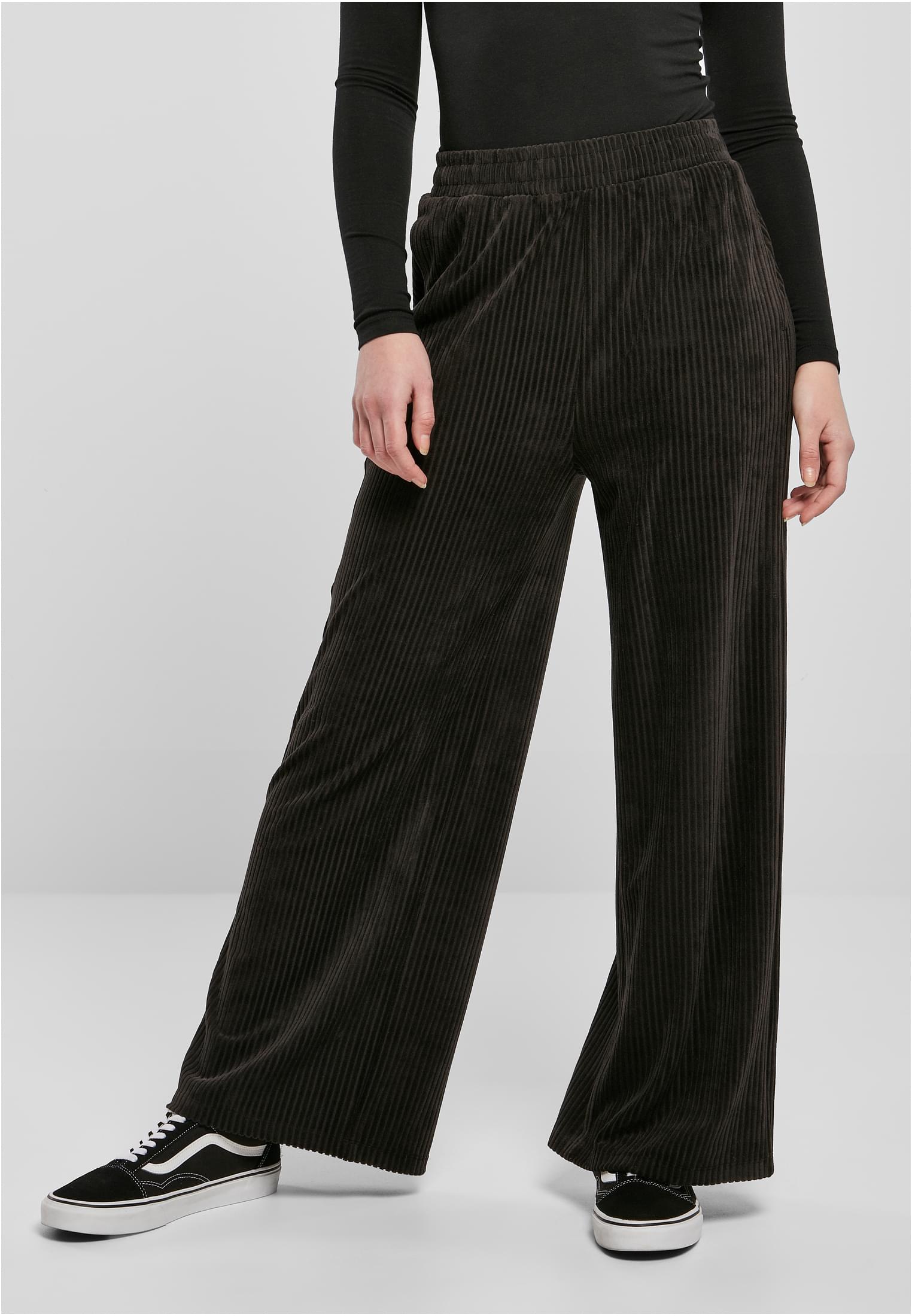 Urban Classics Pantaloni Velvet Rib Straight Sweat