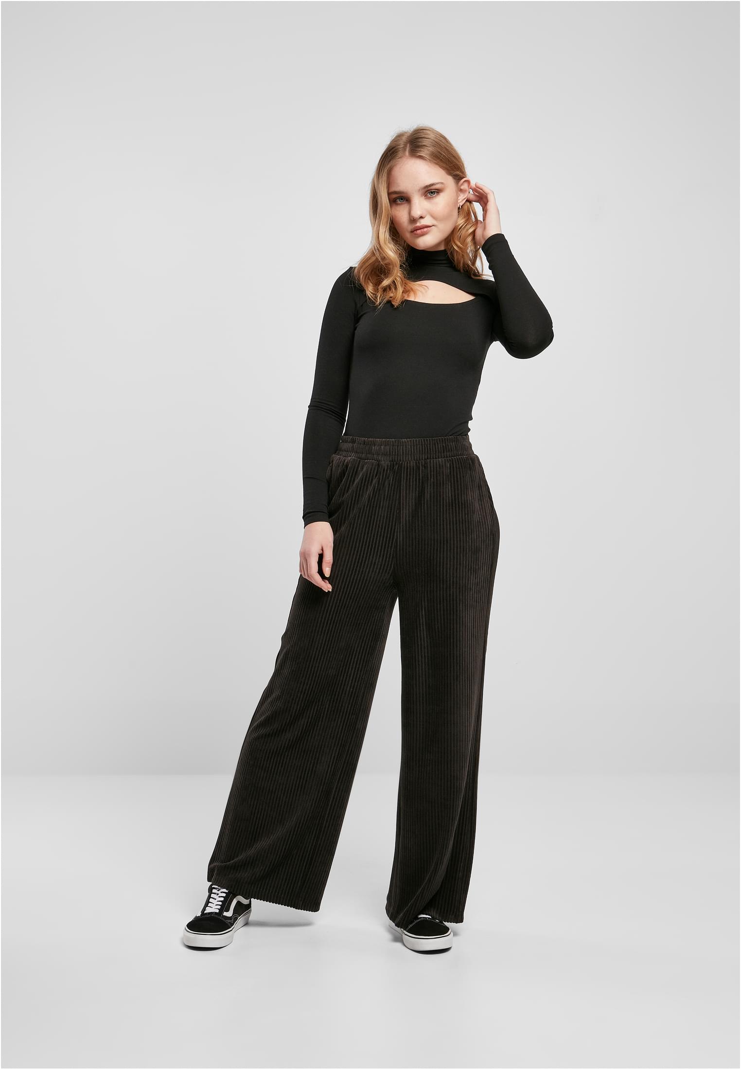 Urban Classics Pantaloni Velvet Rib Straight Sweat