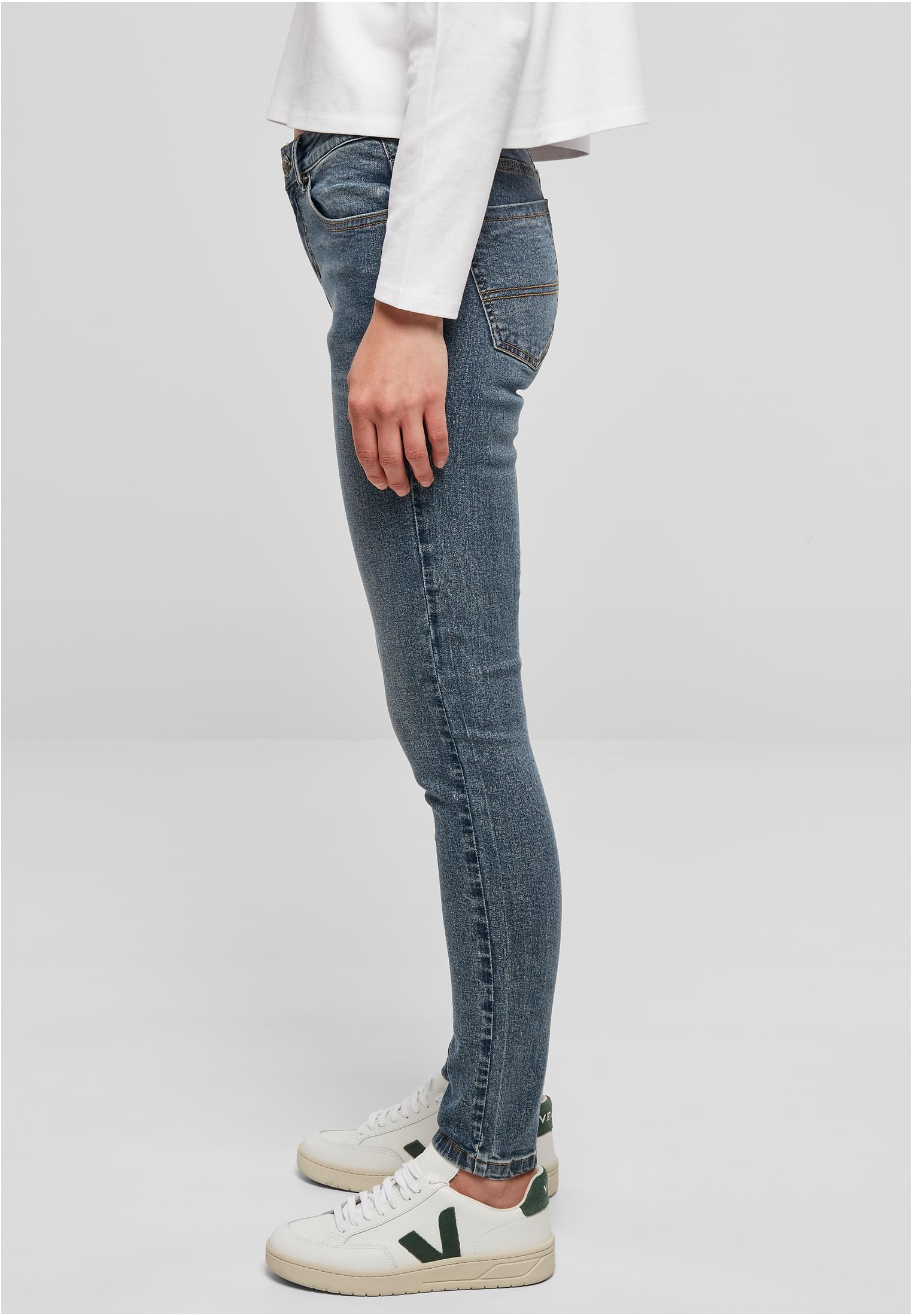 Urban Classics Jeans Mid Waist Skinny midstone washed
