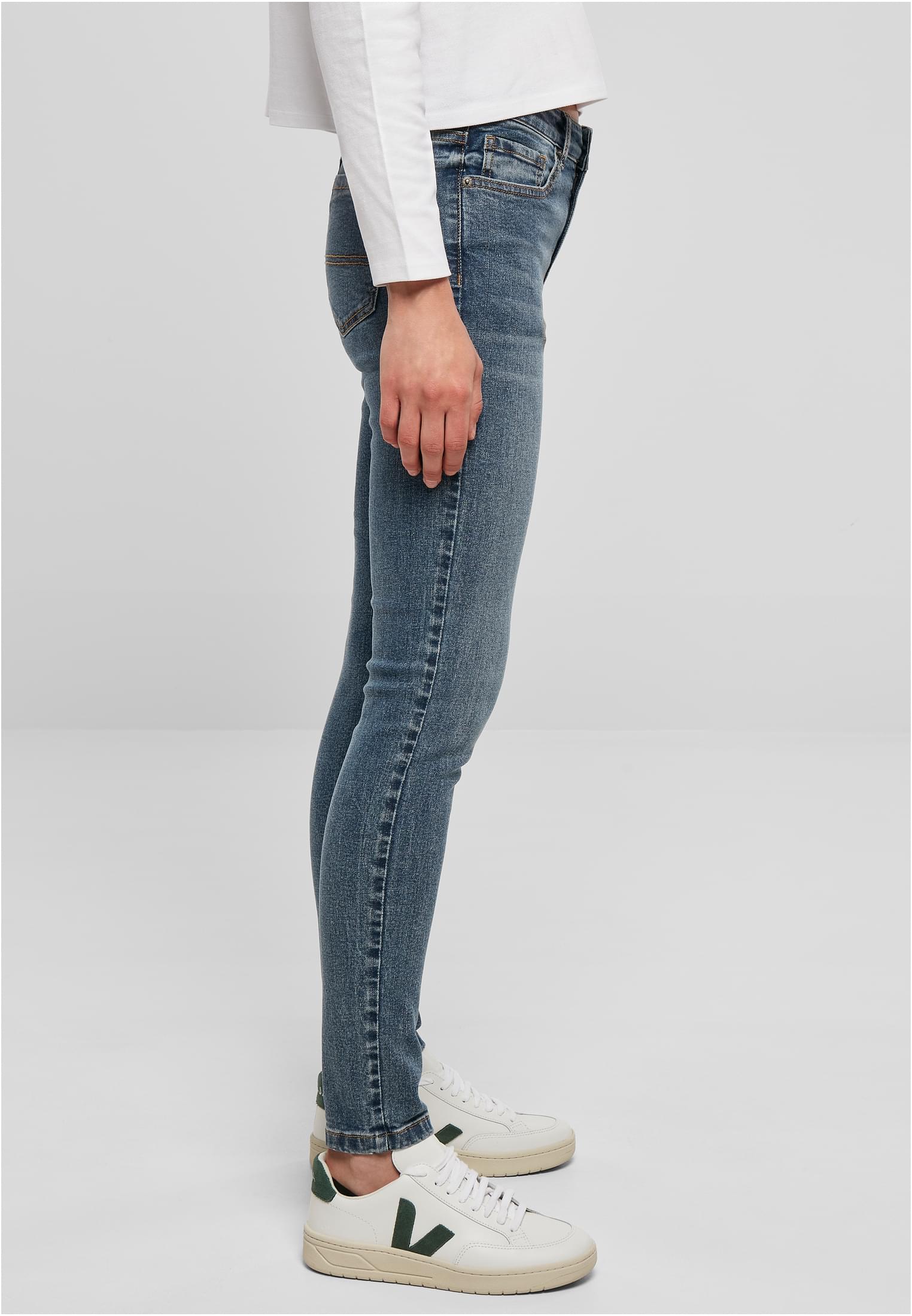 Urban Classics Jeans Mid Waist Skinny midstone washed