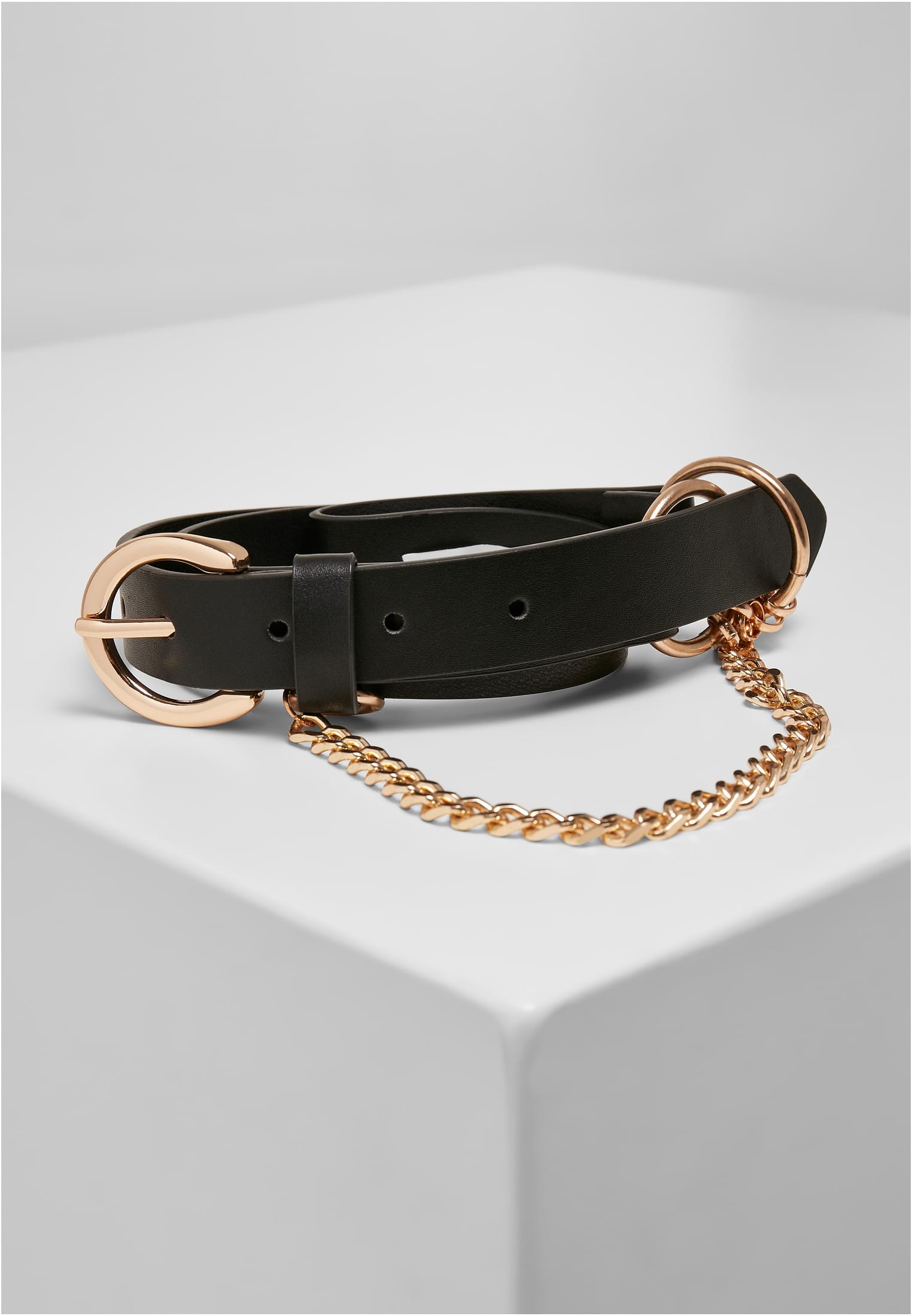 Synthetic Leather Belt With Chain-TB5134