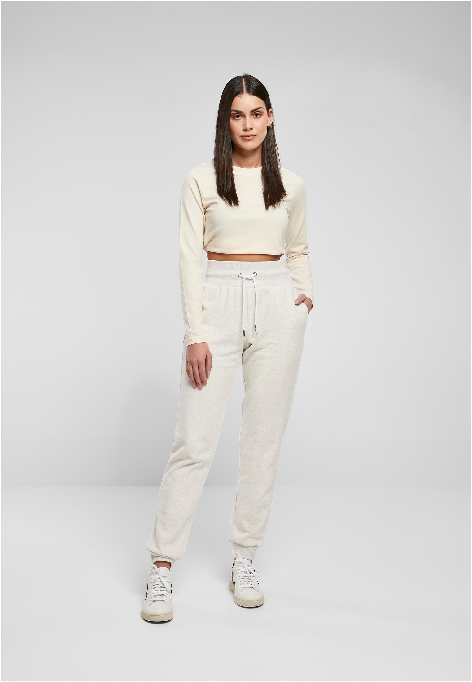 Urban Classics Pantaloni High Waist Color Sweat lightgrey