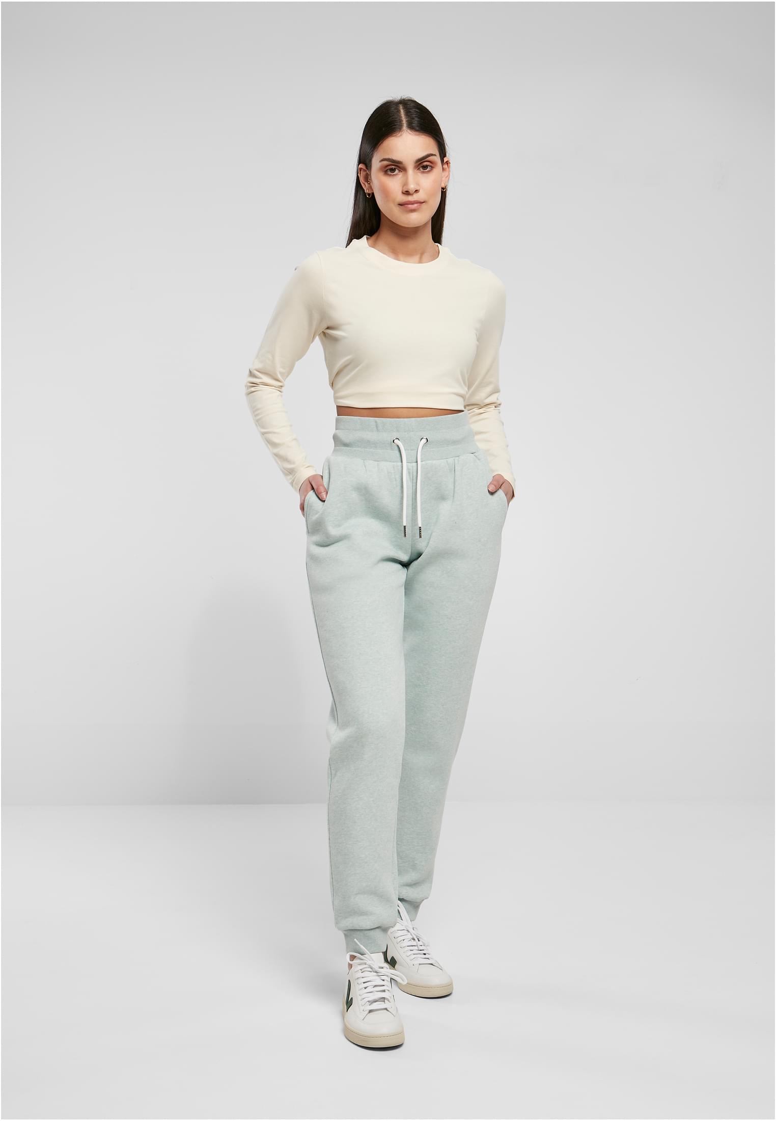 Urban Classics Pantaloni High Waist Color Sweat salvia