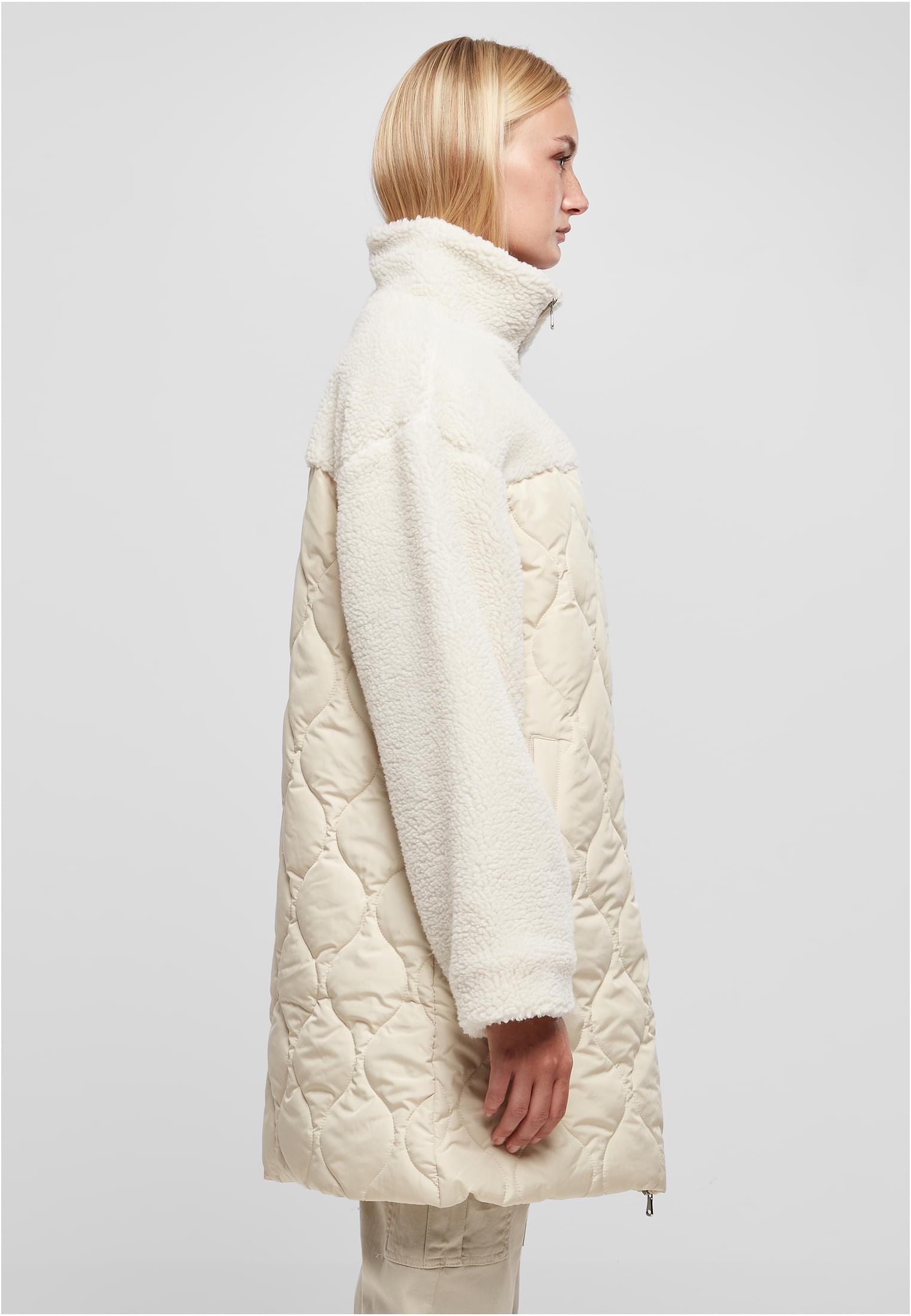 UC Ladies Cappotto Oversized Sherpa Quilted softseagrass/whitesand