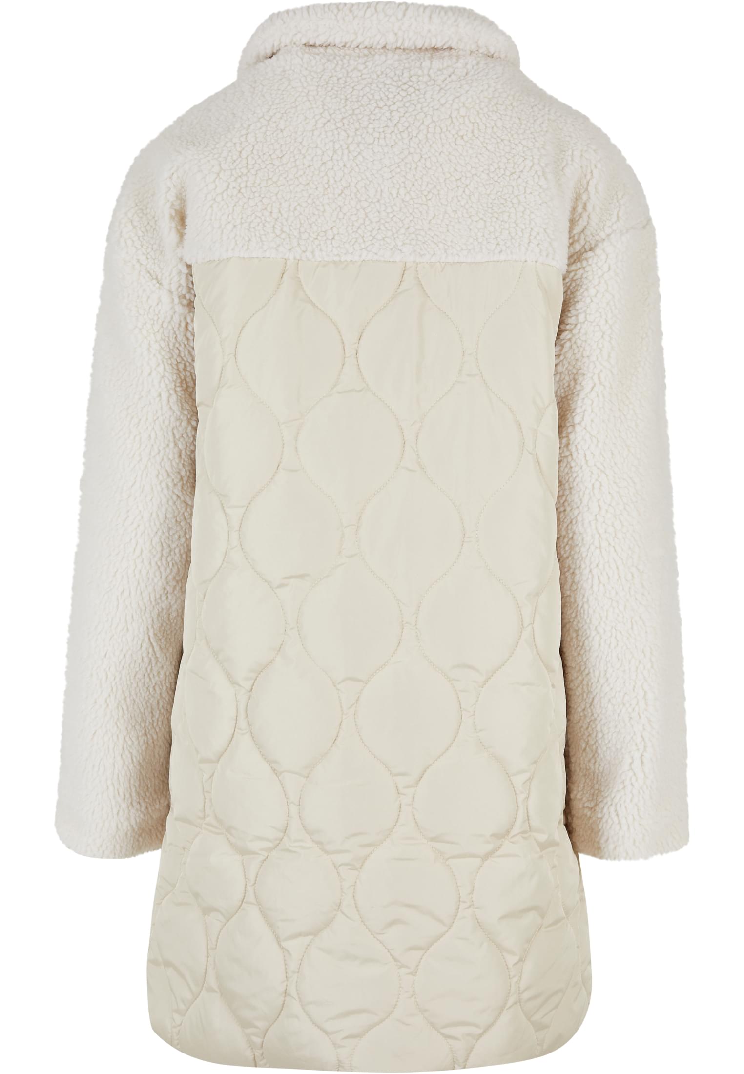 UC Ladies Cappotto Oversized Sherpa Quilted softseagrass/whitesand