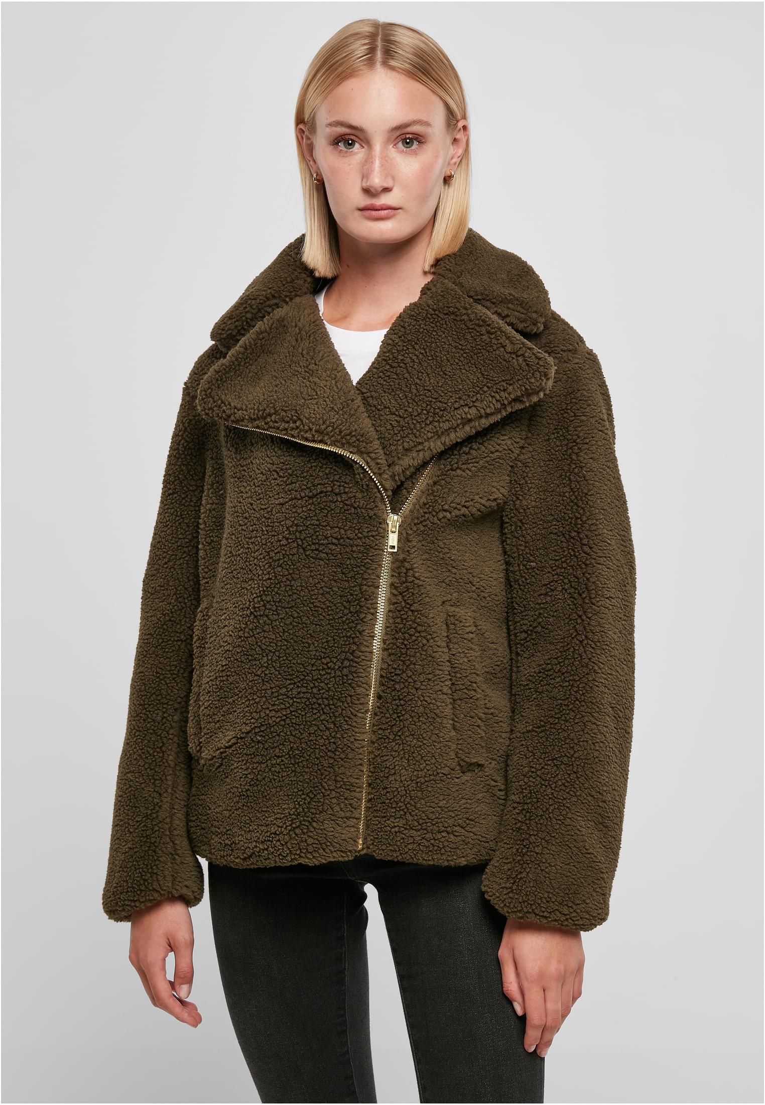 Urban Classics Giacca Sherpa Biker