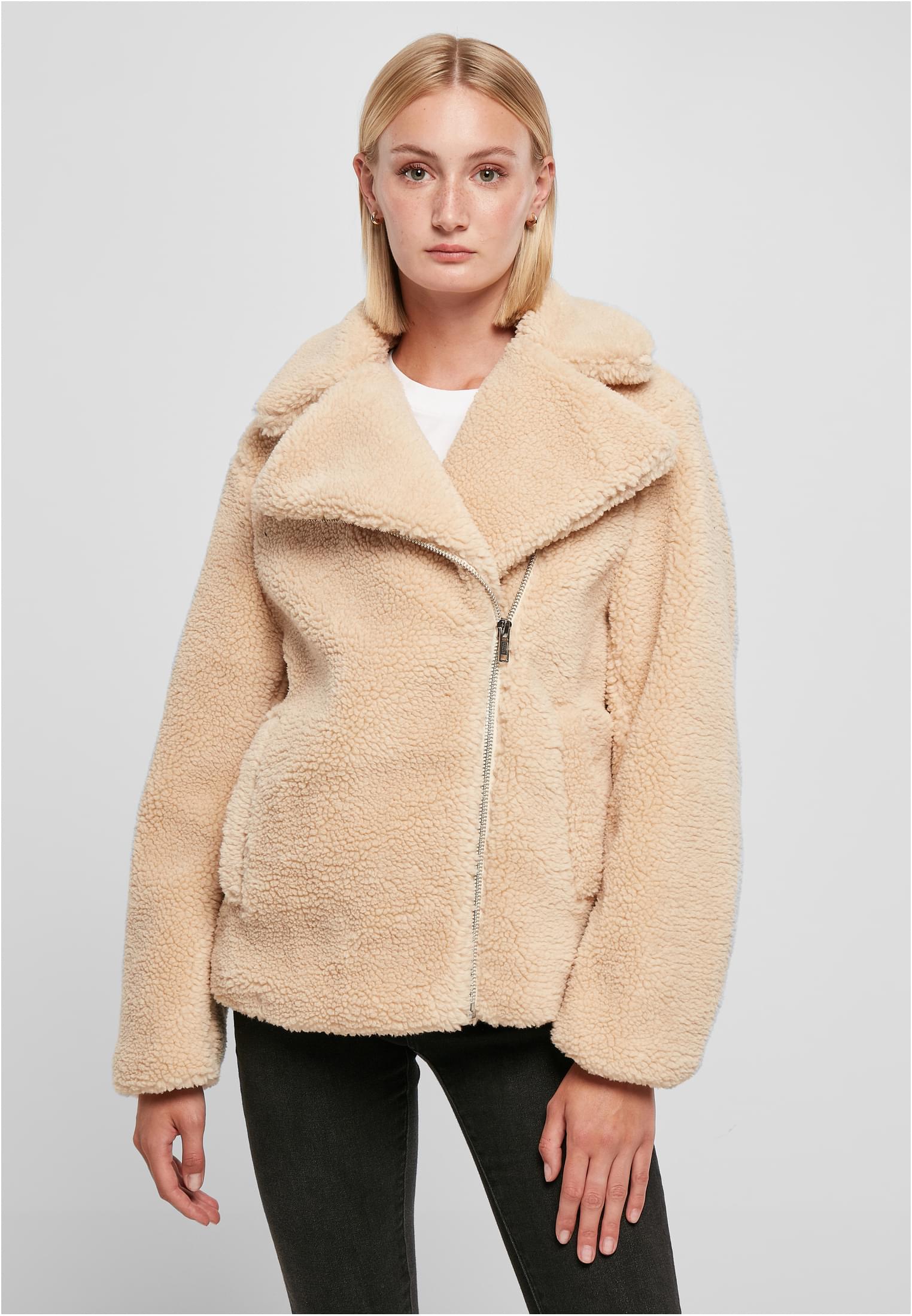 Urban Classics Giacca Sherpa Biker unionbeige