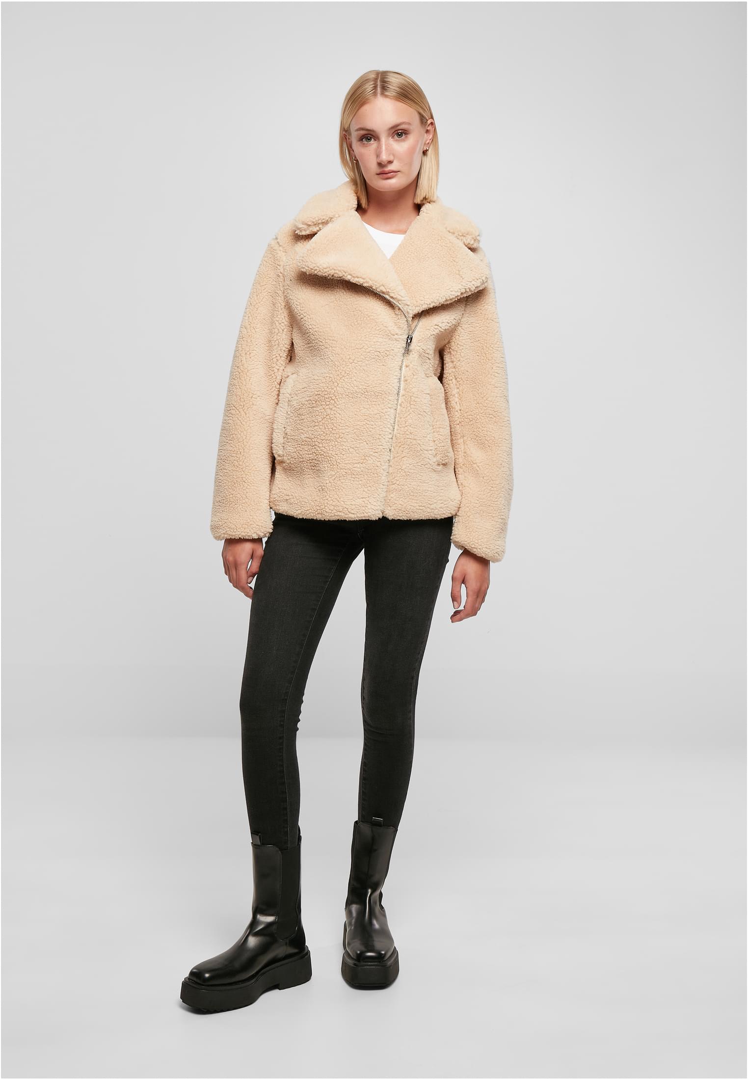Urban Classics Giacca Sherpa Biker unionbeige