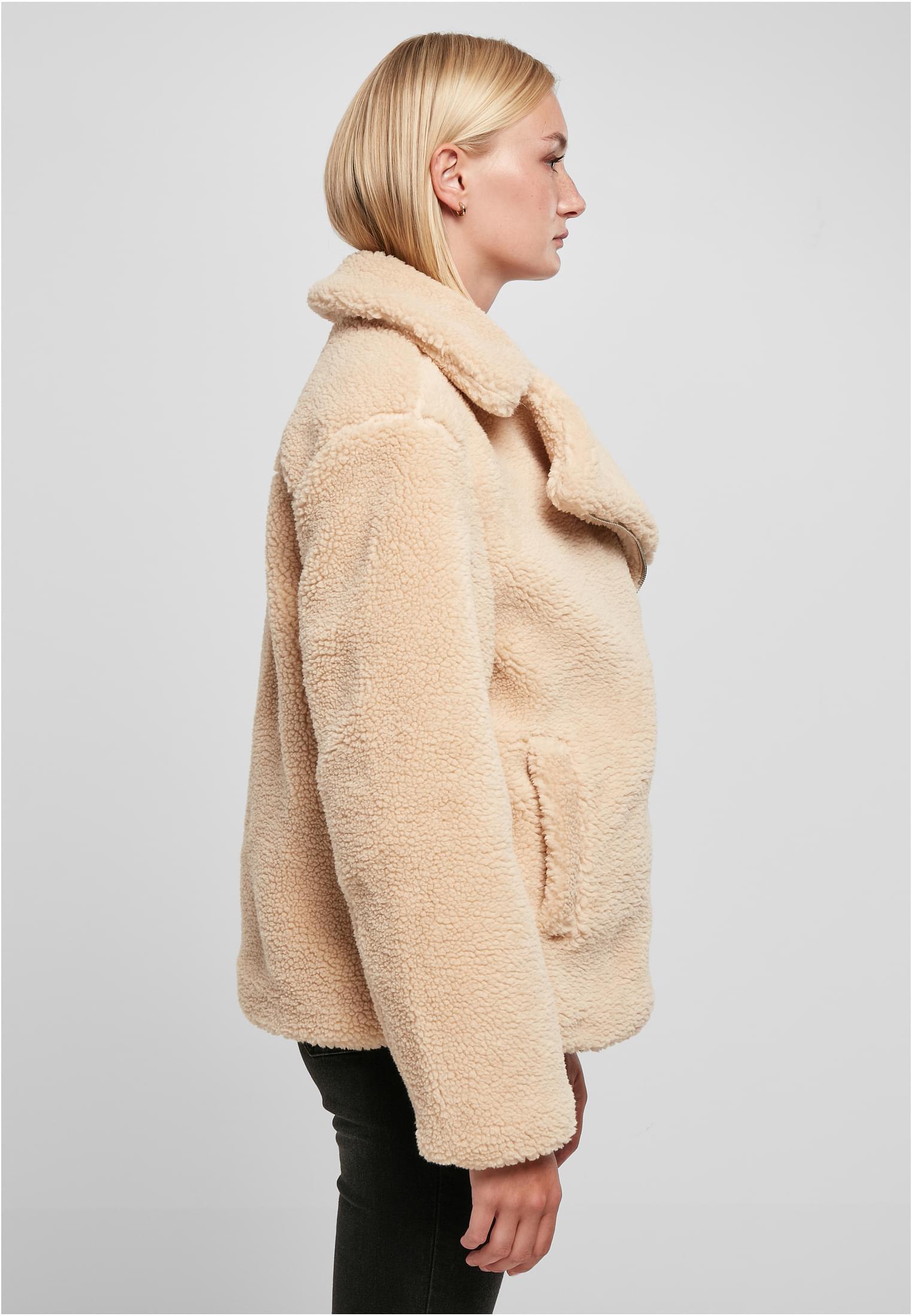 Urban Classics Giacca Sherpa Biker unionbeige