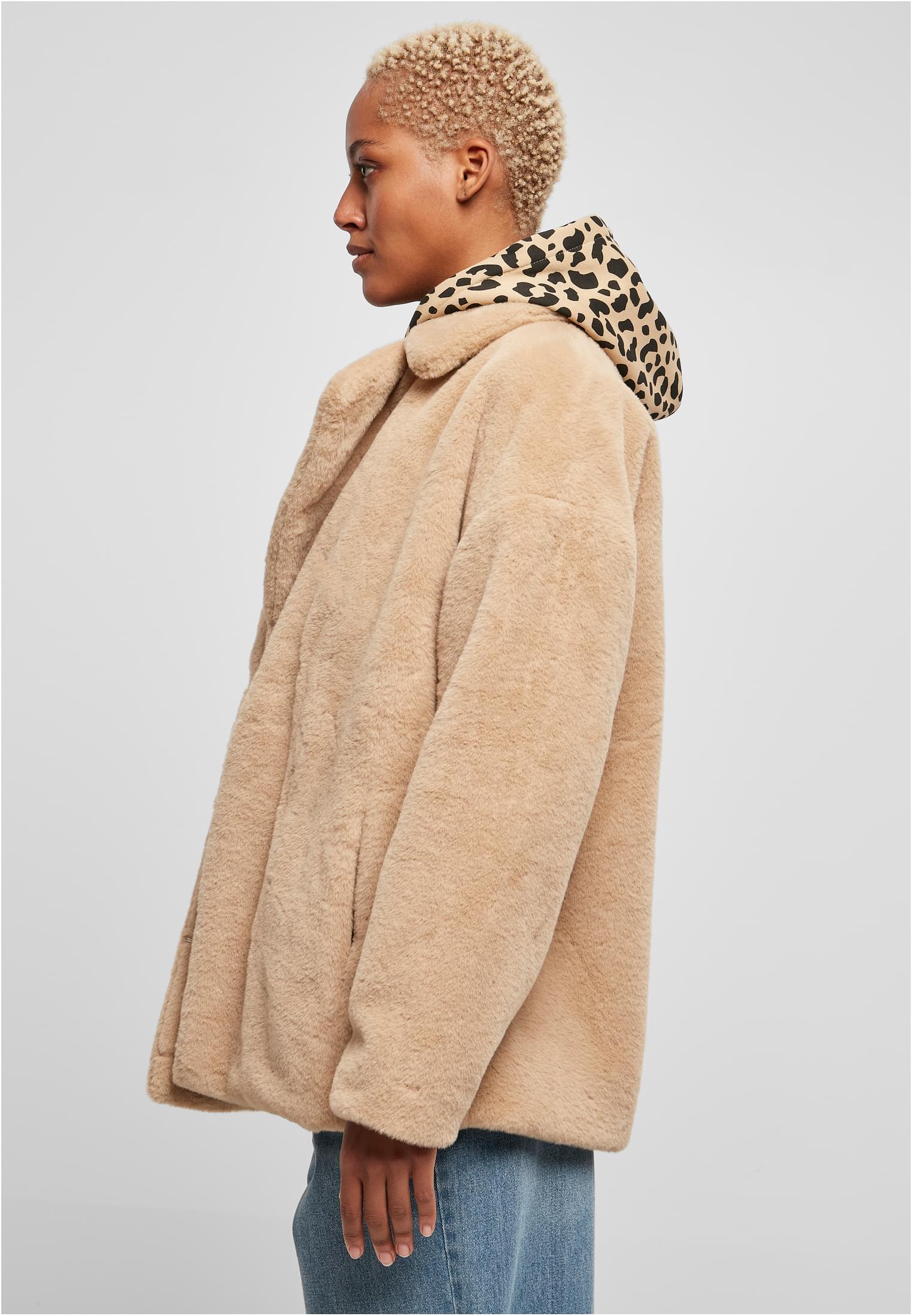 Urban Classics Giacca Lapel Teddy unionbeige