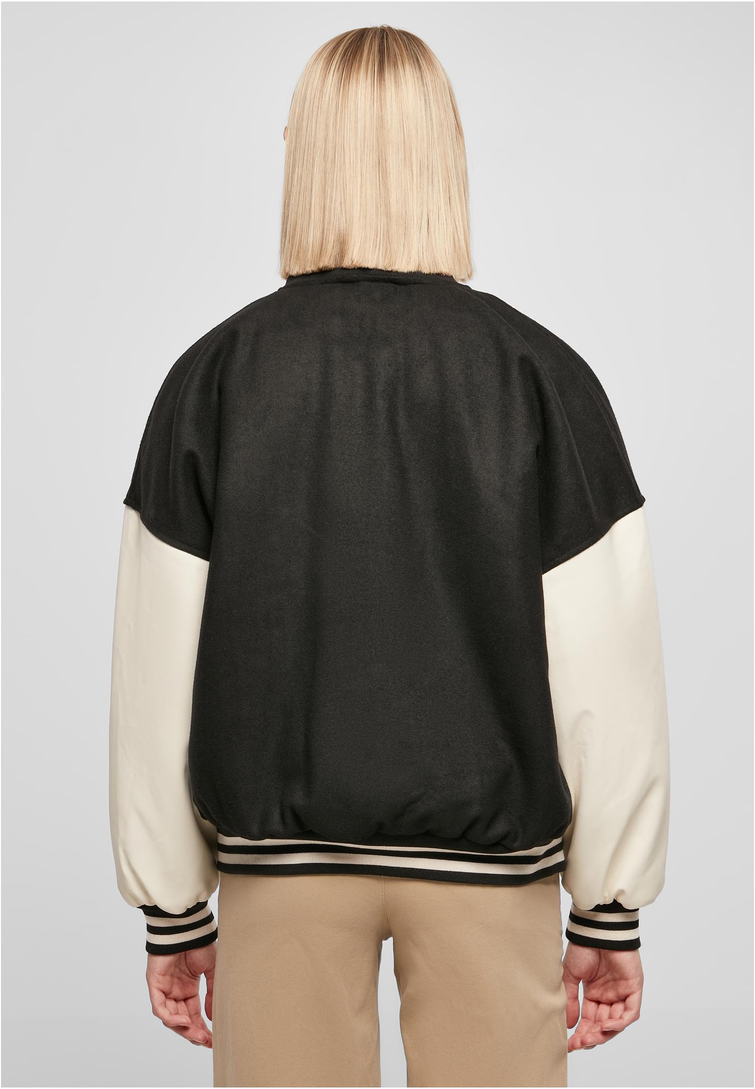 Urban Classics Giacca Oversized Big College black/palewhite