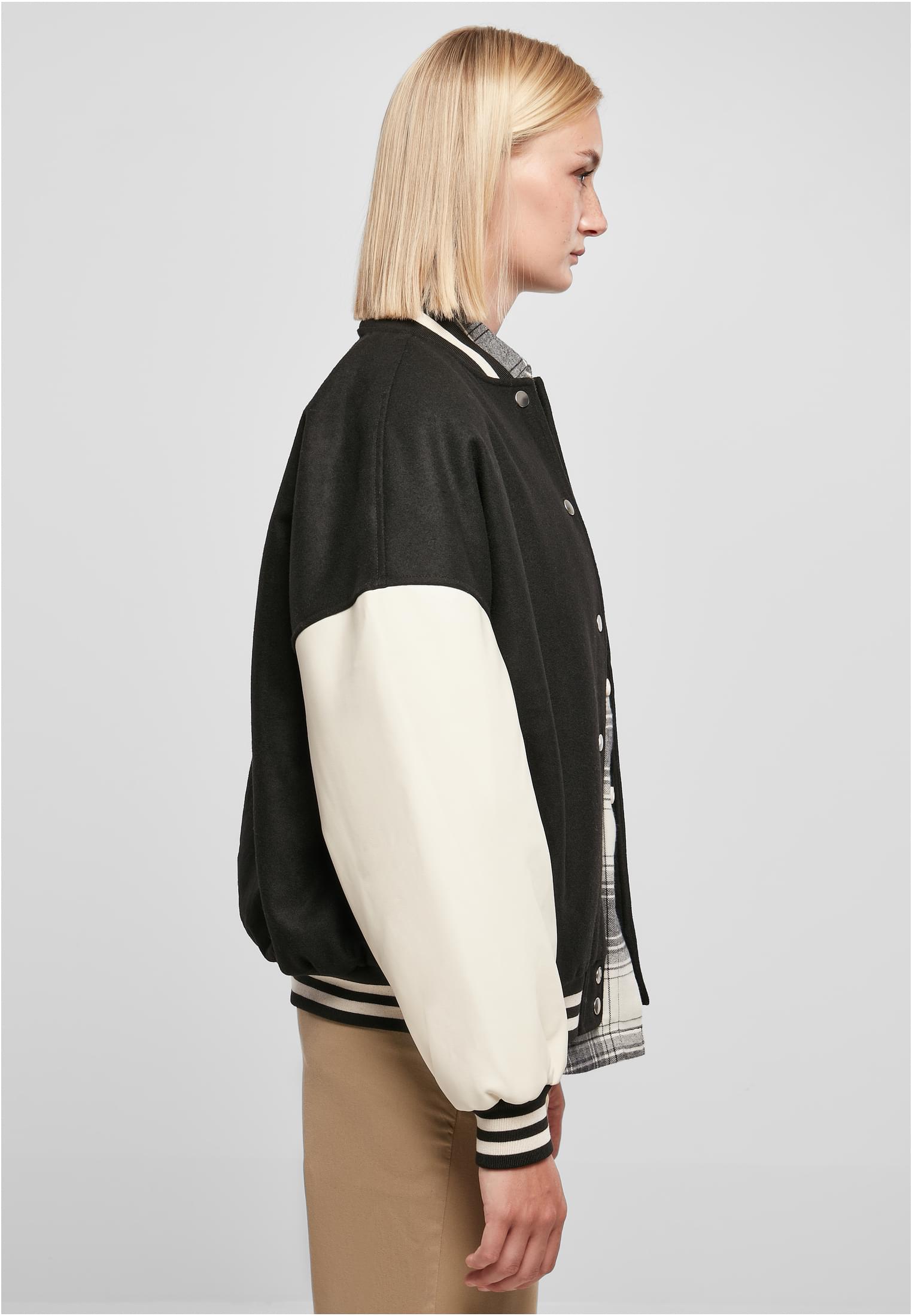 Urban Classics Giacca Oversized Big College black/palewhite