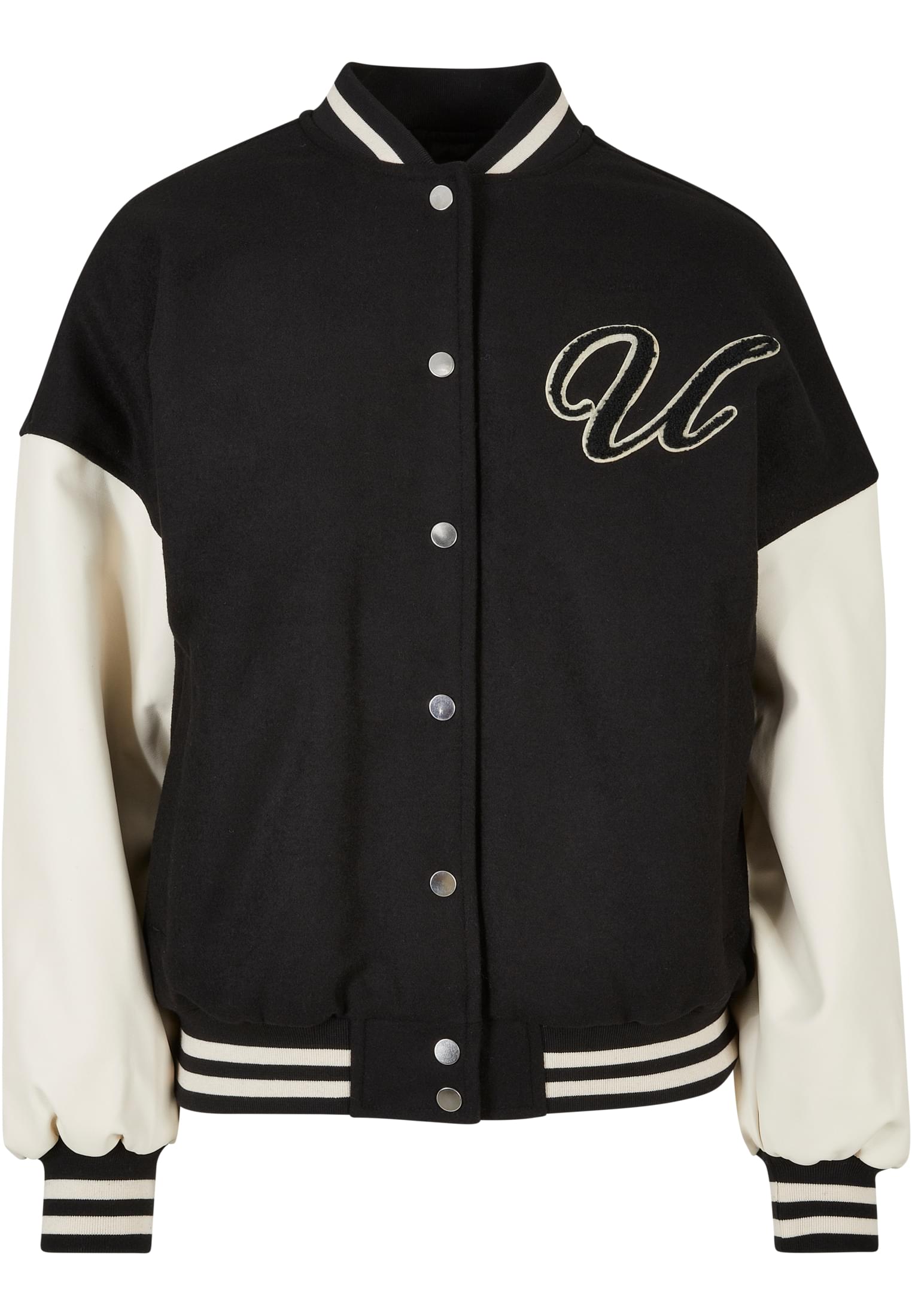 Urban Classics Giacca Oversized Big College black/palewhite