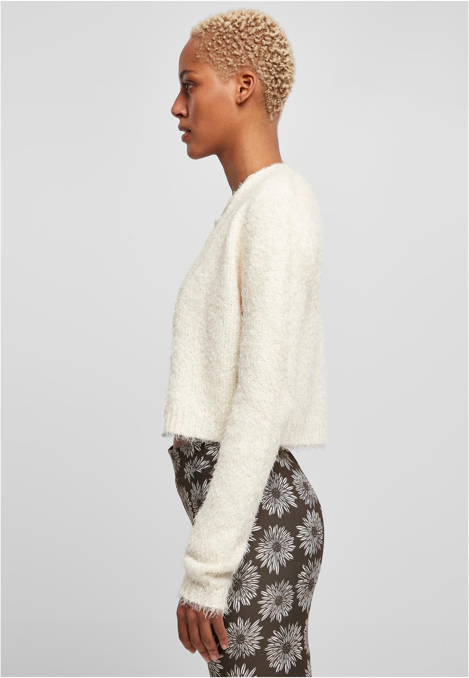 Urban Classics Cardigan Cropped Feather whitesand
