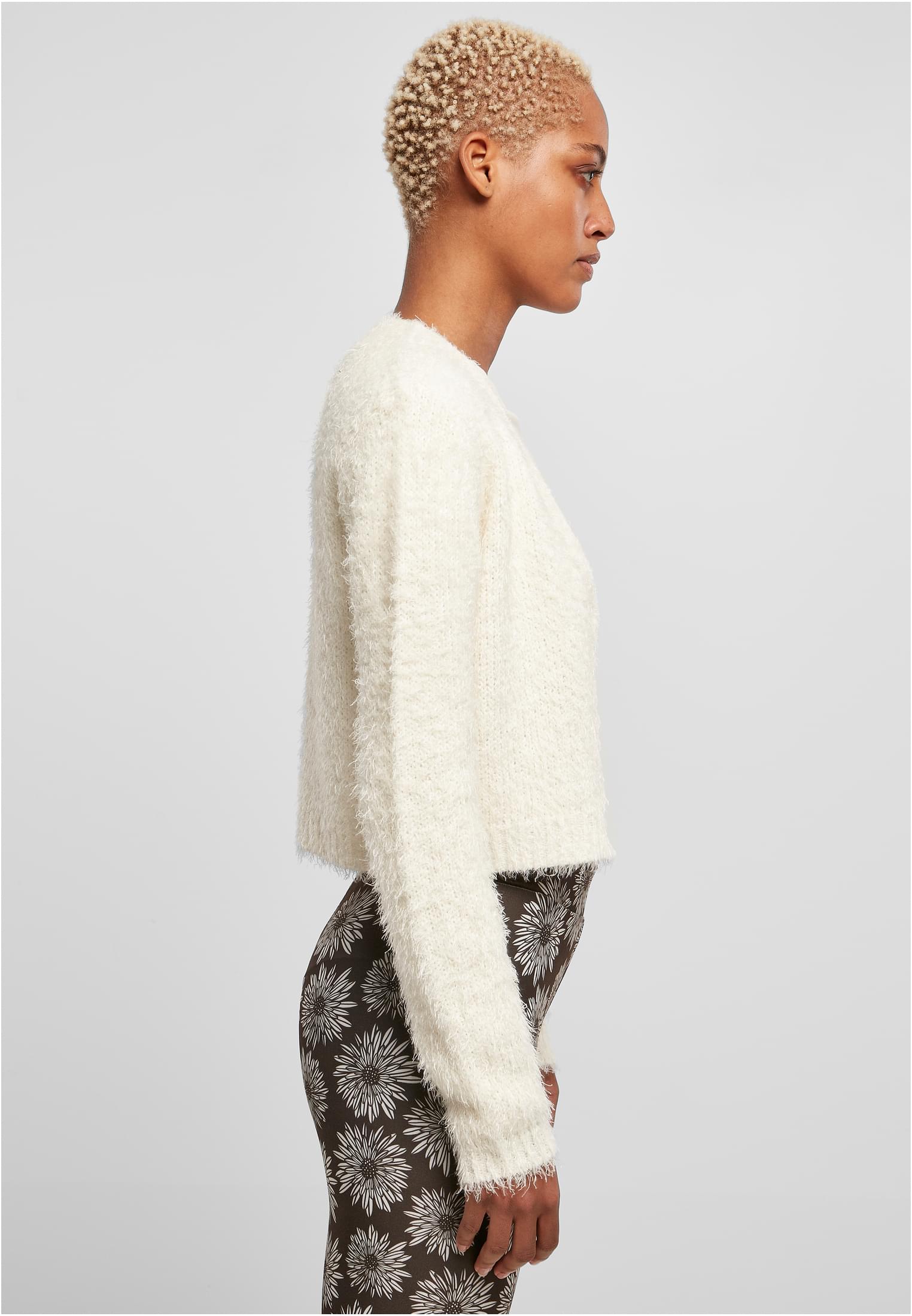 Urban Classics Cardigan Cropped Feather whitesand