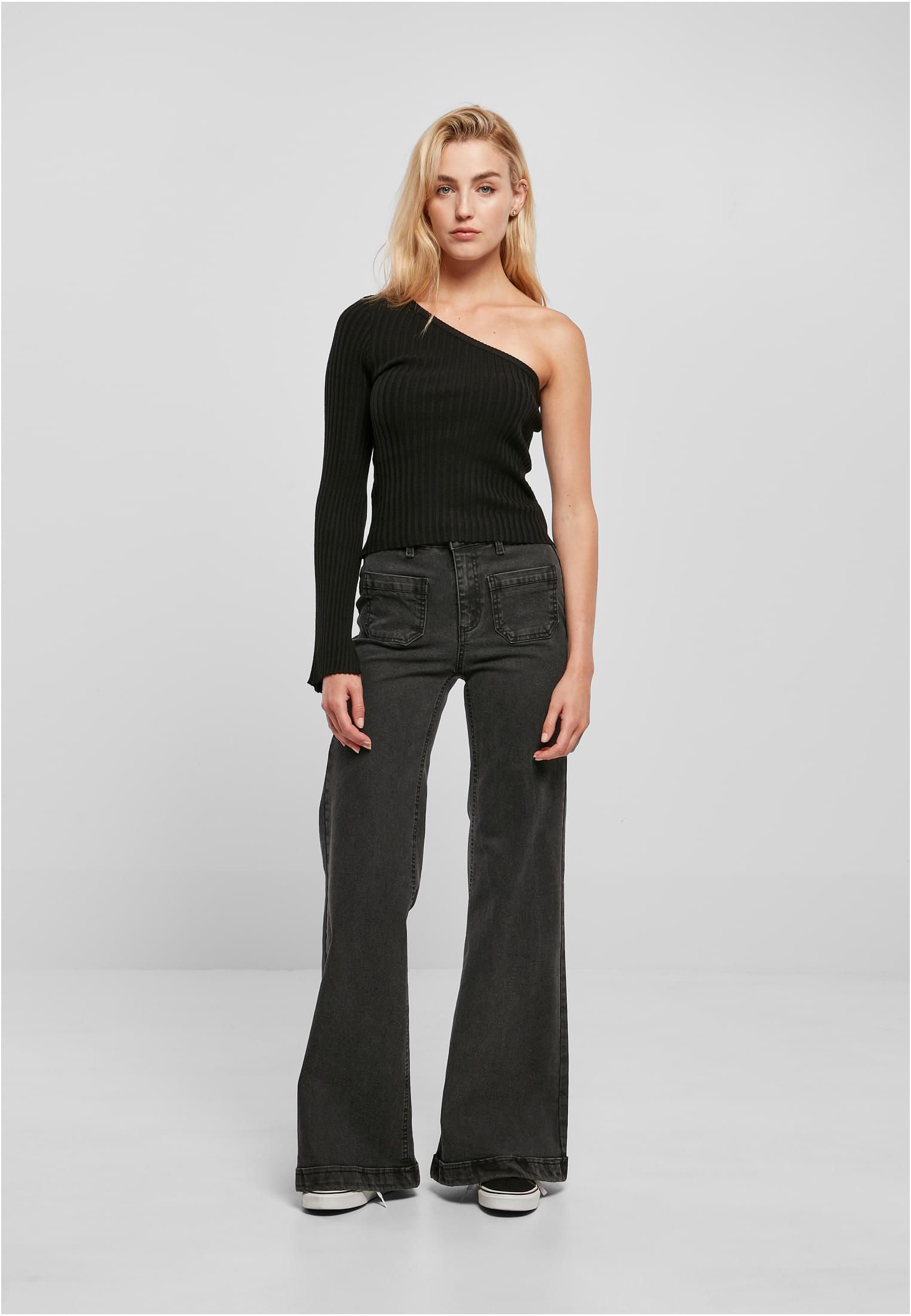 Urban Classics Maglione Short Rib Knit One Sleeve