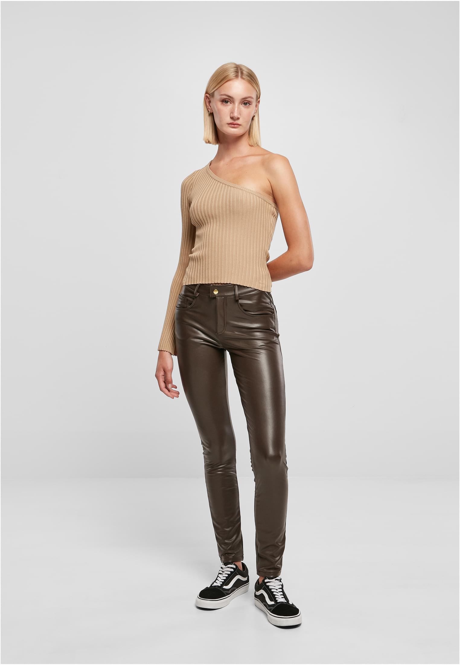 Urban Classics Maglione Short Rib Knit One Sleeve unionbeige