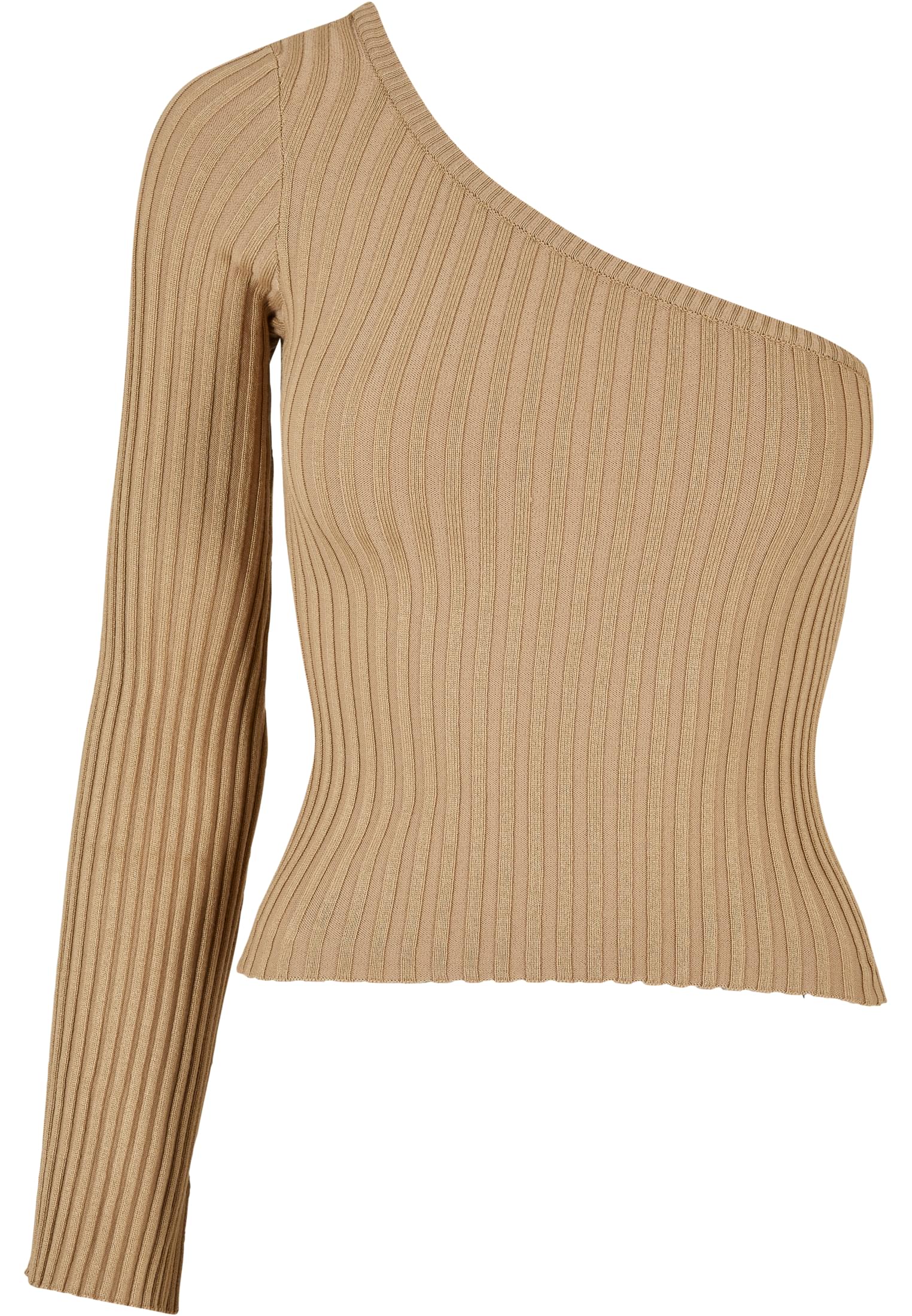 Urban Classics Maglione Short Rib Knit One Sleeve unionbeige