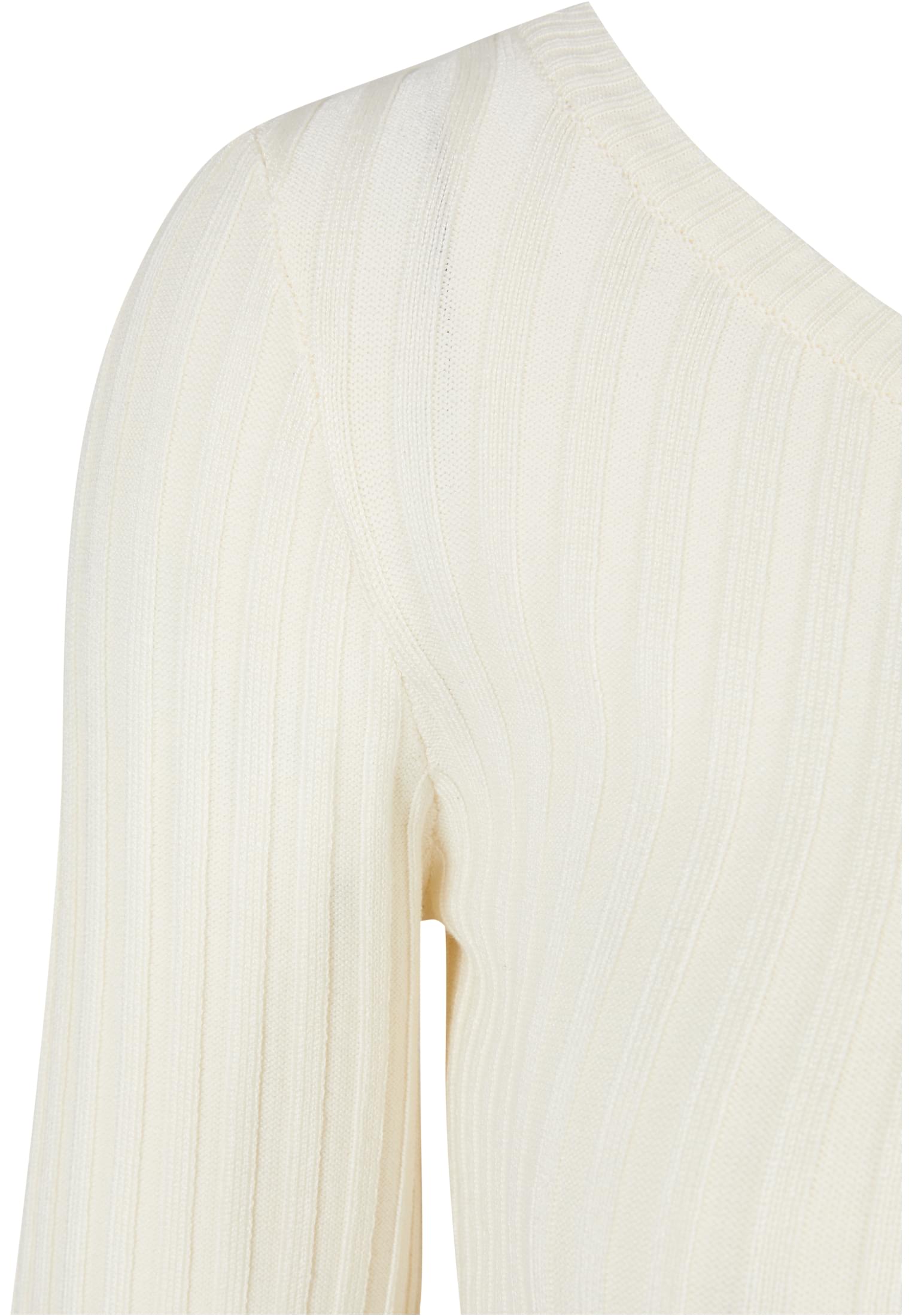 Urban Classics Maglione Short Rib Knit One Sleeve whitesand