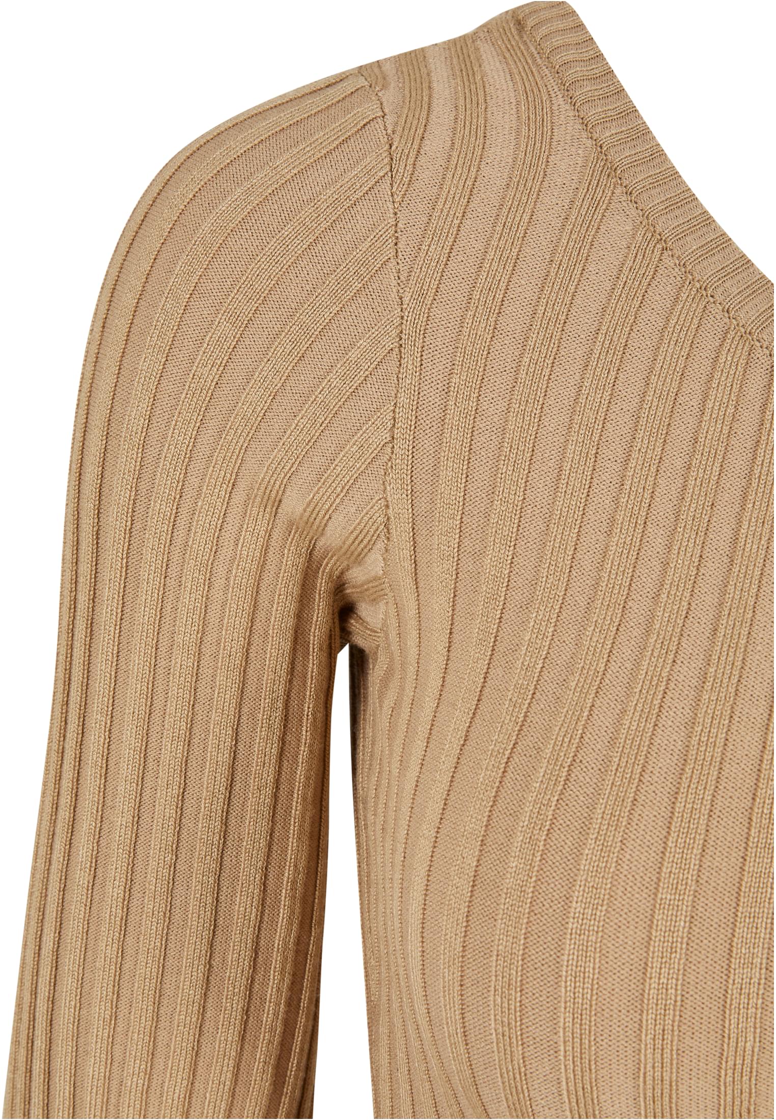 Urban Classics Maglione Short Rib Knit One Sleeve unionbeige