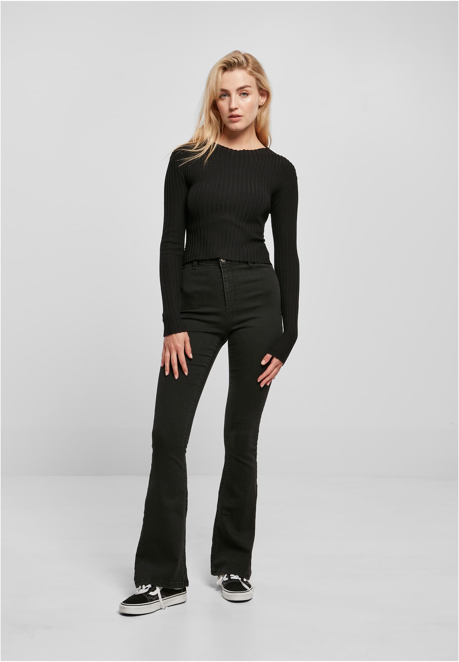 Urban Classics Maglione Short Rib Knit Twisted Back