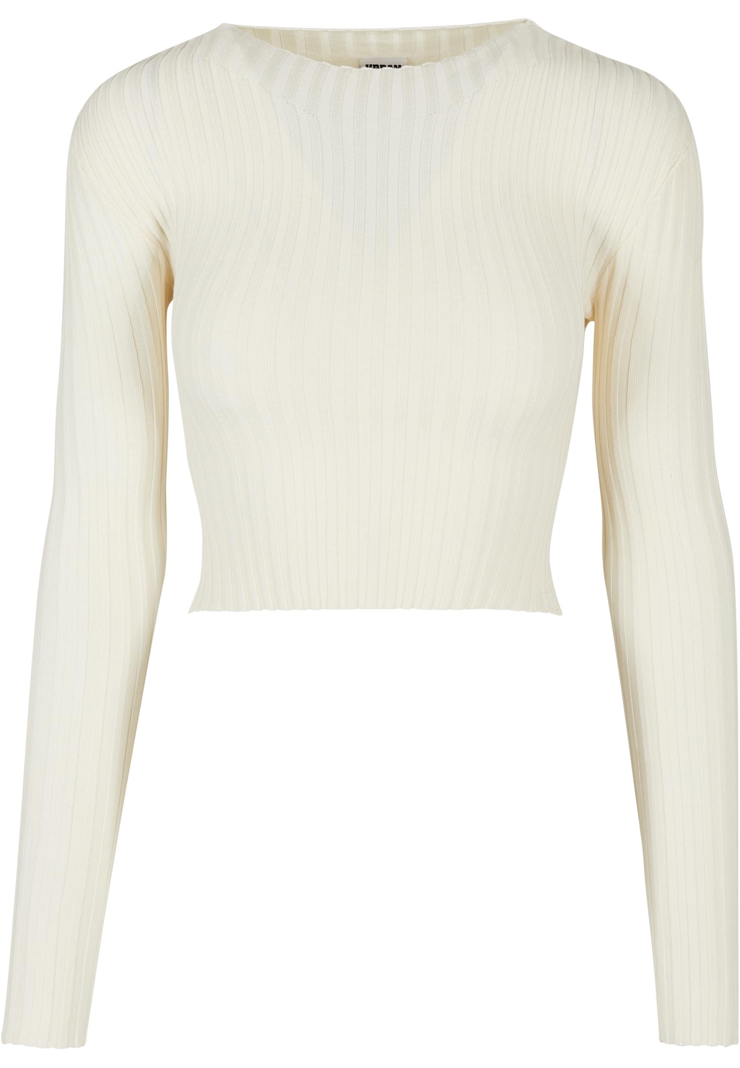 Urban Classics Maglione Short Rib Knit Twisted Back whitesand