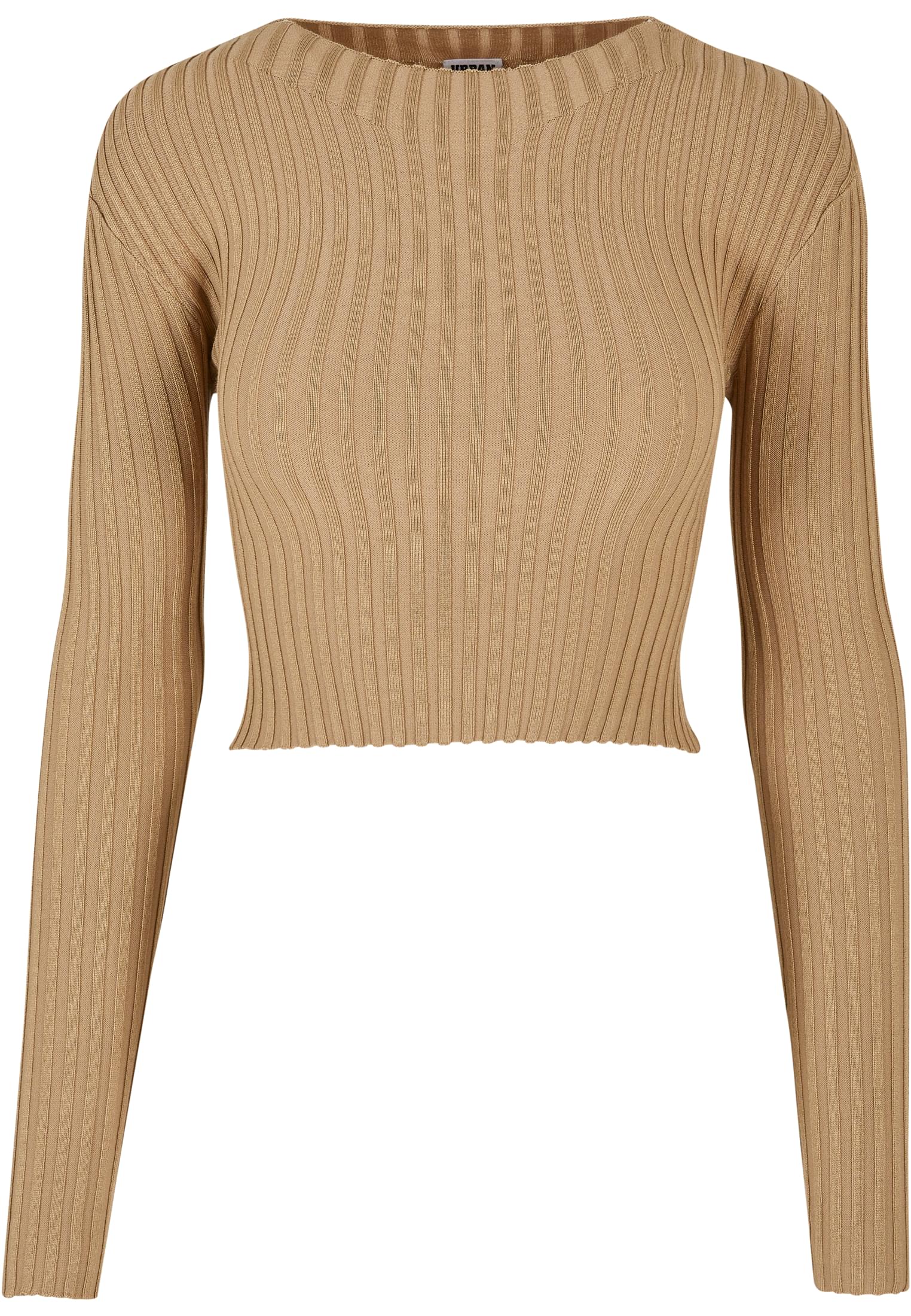 Urban Classics Maglione Short Rib Knit Twisted Back unionbeige