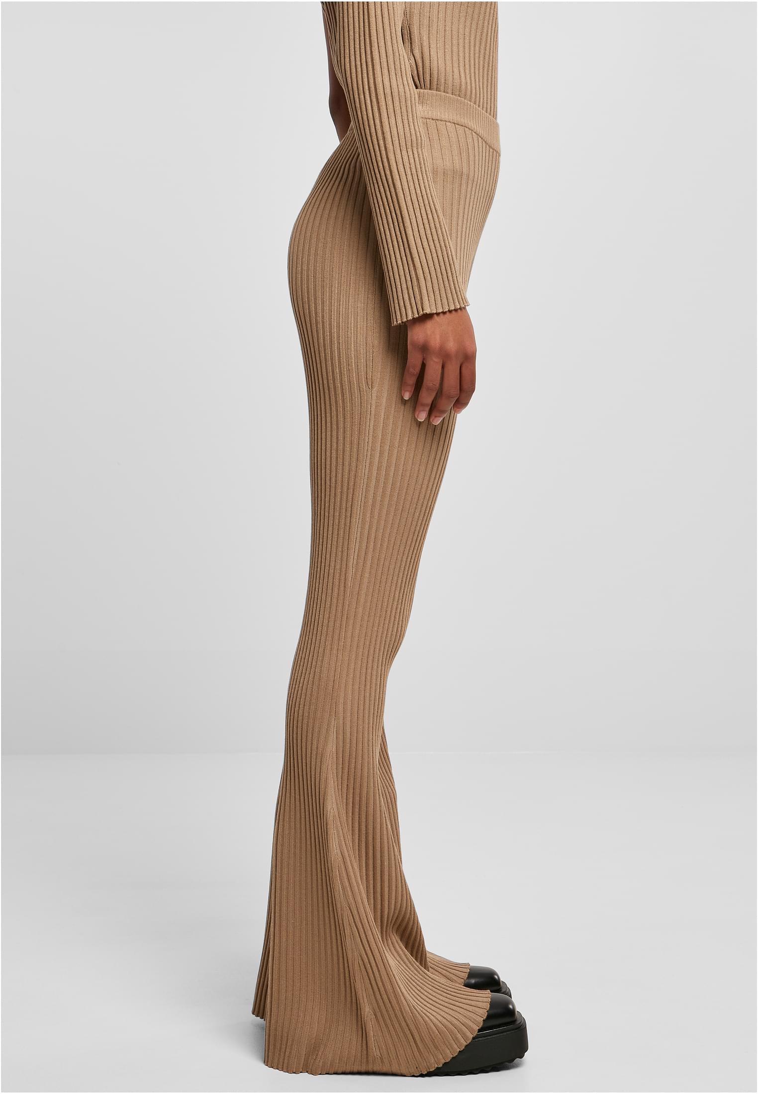 Urban Classics Leggings Flared Rib Knit unionbeige
