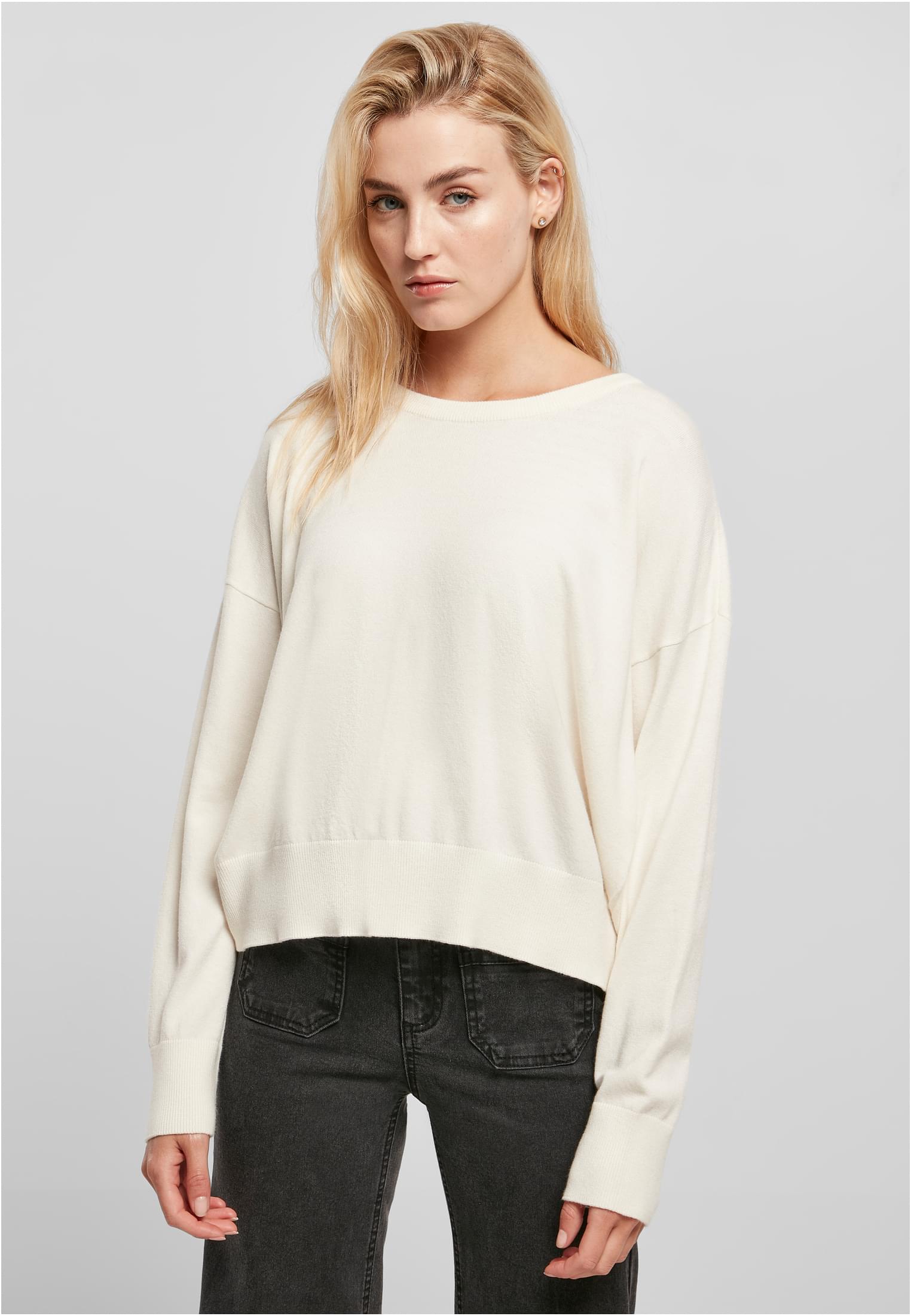 UC Ladies Maglione Eco Viscose Oversized Basic whitesand