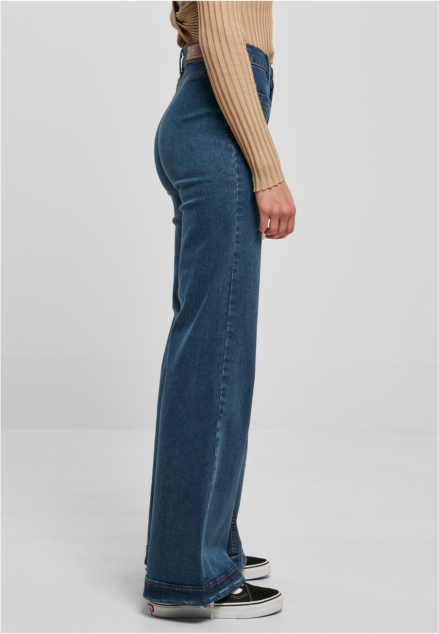 UC Ladies Pantaloni Vintage Flared deepblue washed
