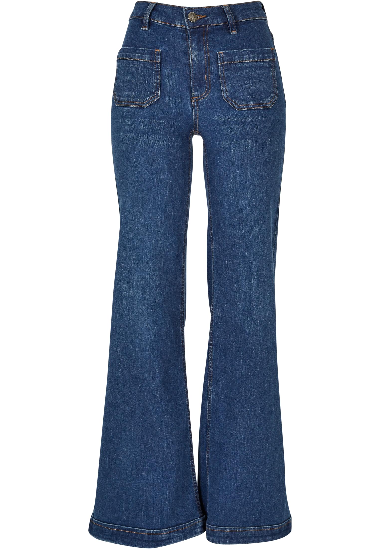 UC Ladies Pantaloni Vintage Flared deepblue washed
