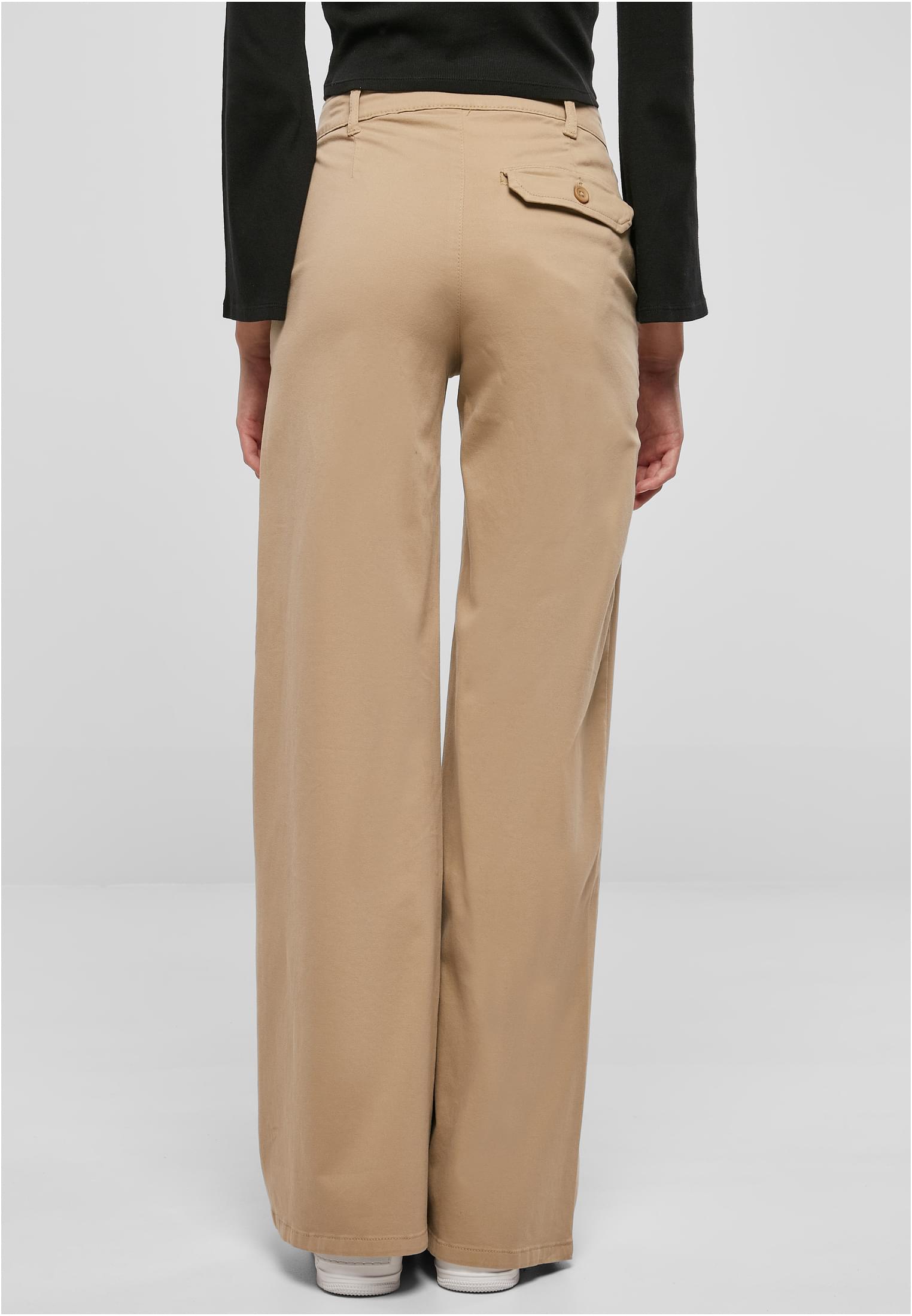 UC Ladies Pantaloni High Waist Wide Leg Chino unionbeige