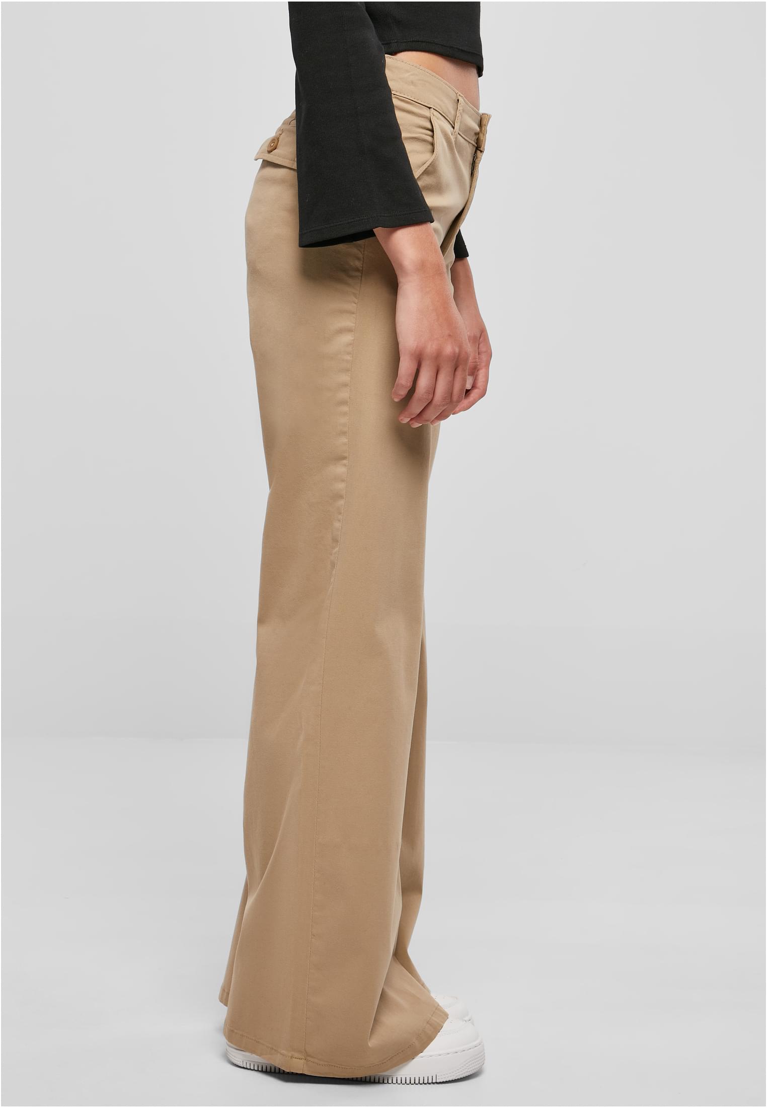 UC Ladies Pantaloni High Waist Wide Leg Chino unionbeige