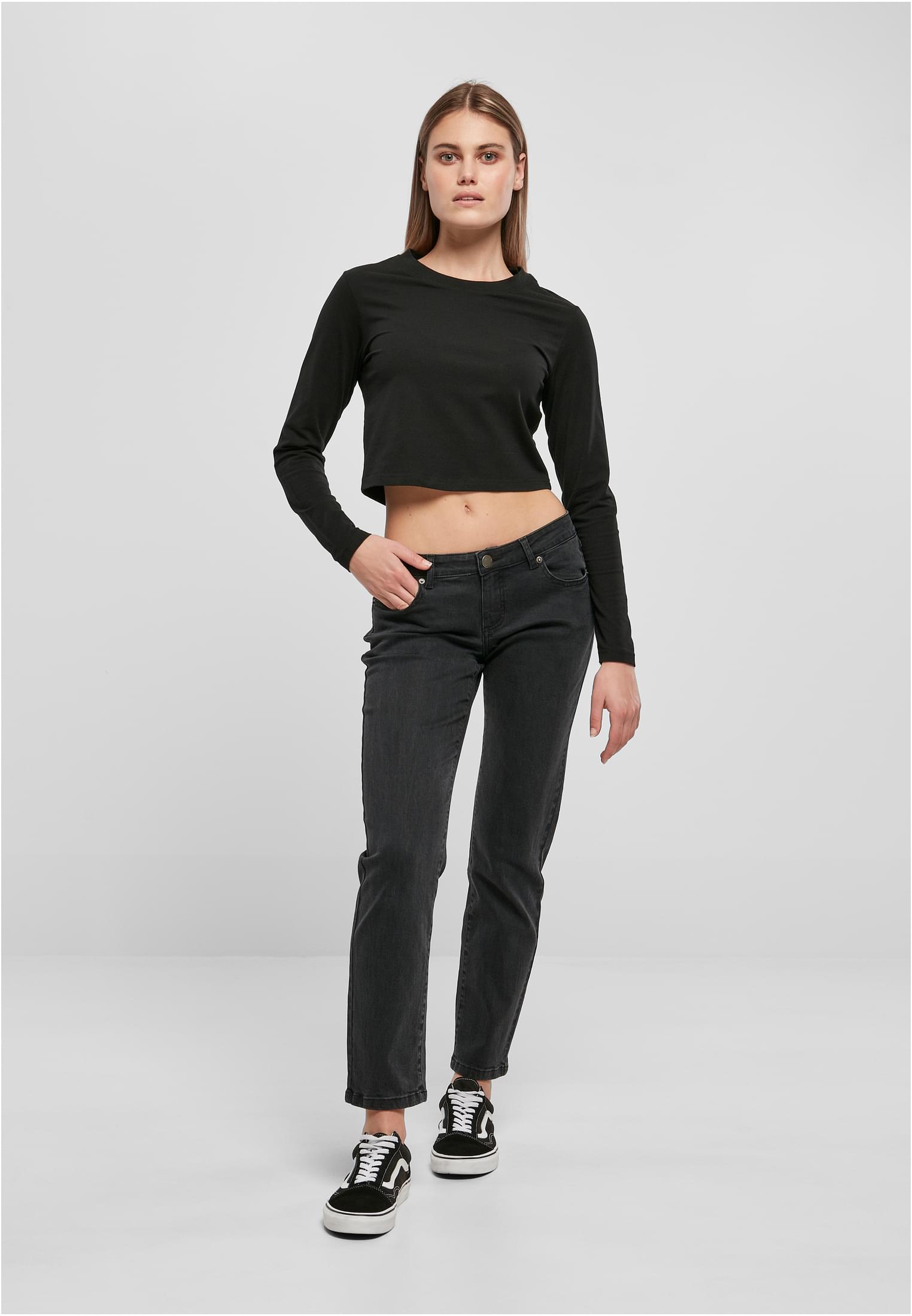 Urban Classics Pantaloni Low Waist Straight washed